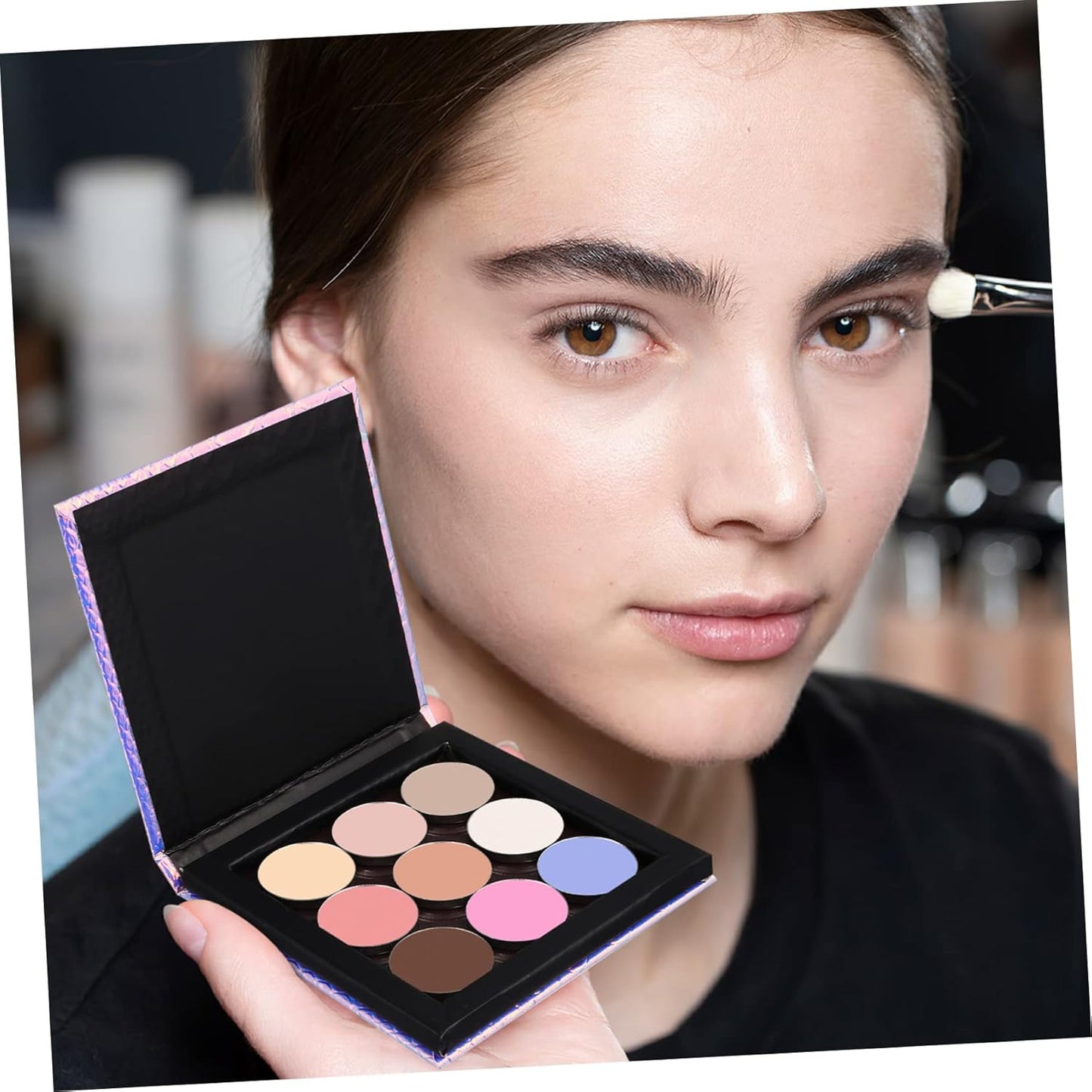 1 Set Empty Makeup Tray Magnetic Makeup Pan Magnetic Palette Empty Cosmetics Palette Empty Eyeshadow Holder Make up Palette Paper Eye Shadow Travel Blush Powder