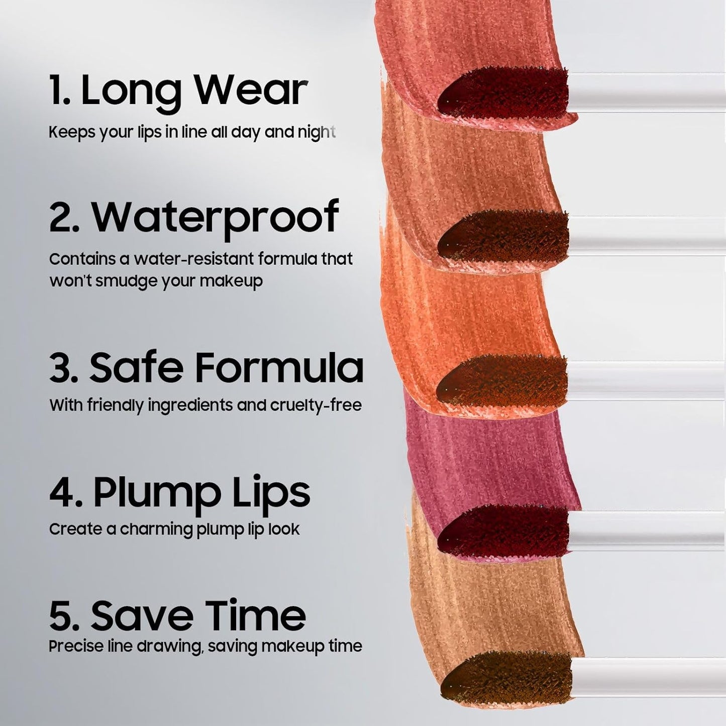 Lip Stain Peel Off - Lip Liner Waterproof, Lip Liner Stain Transfer Proof & Plumping, Moisturizing Non-Stick Cup Matte Finish Stay On All Day, Coral Color