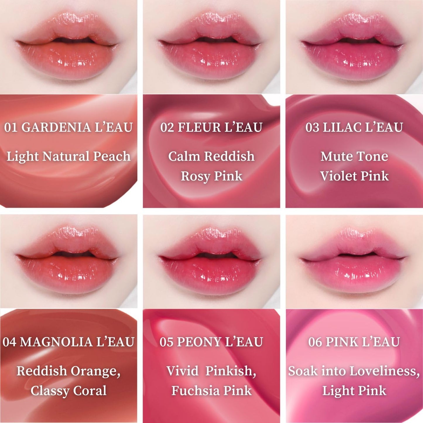 BBIA L’EAU Tint – Glossy & Glow Lip Stain, Watery Lip Tint, Non-Sticky, High Shine Finish, Long-lasting, Moisturizing, Lightweight, Natural, Daily Use, Vegan, Korean Lip Makeup (07 PEACH L'EAU)