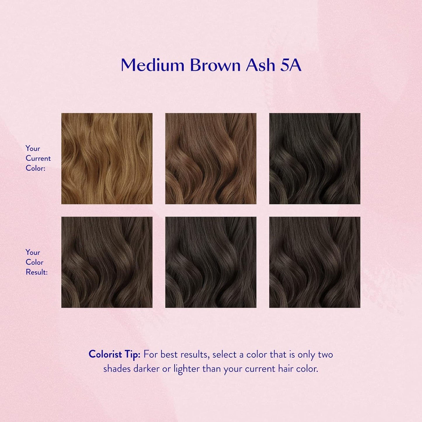 eSalon Permanent Hair Color Kit - Medium Brown Ash - Professional-Grade Ammonia-Free Dye for Up To 100% Gray Coverage on All Hair Types