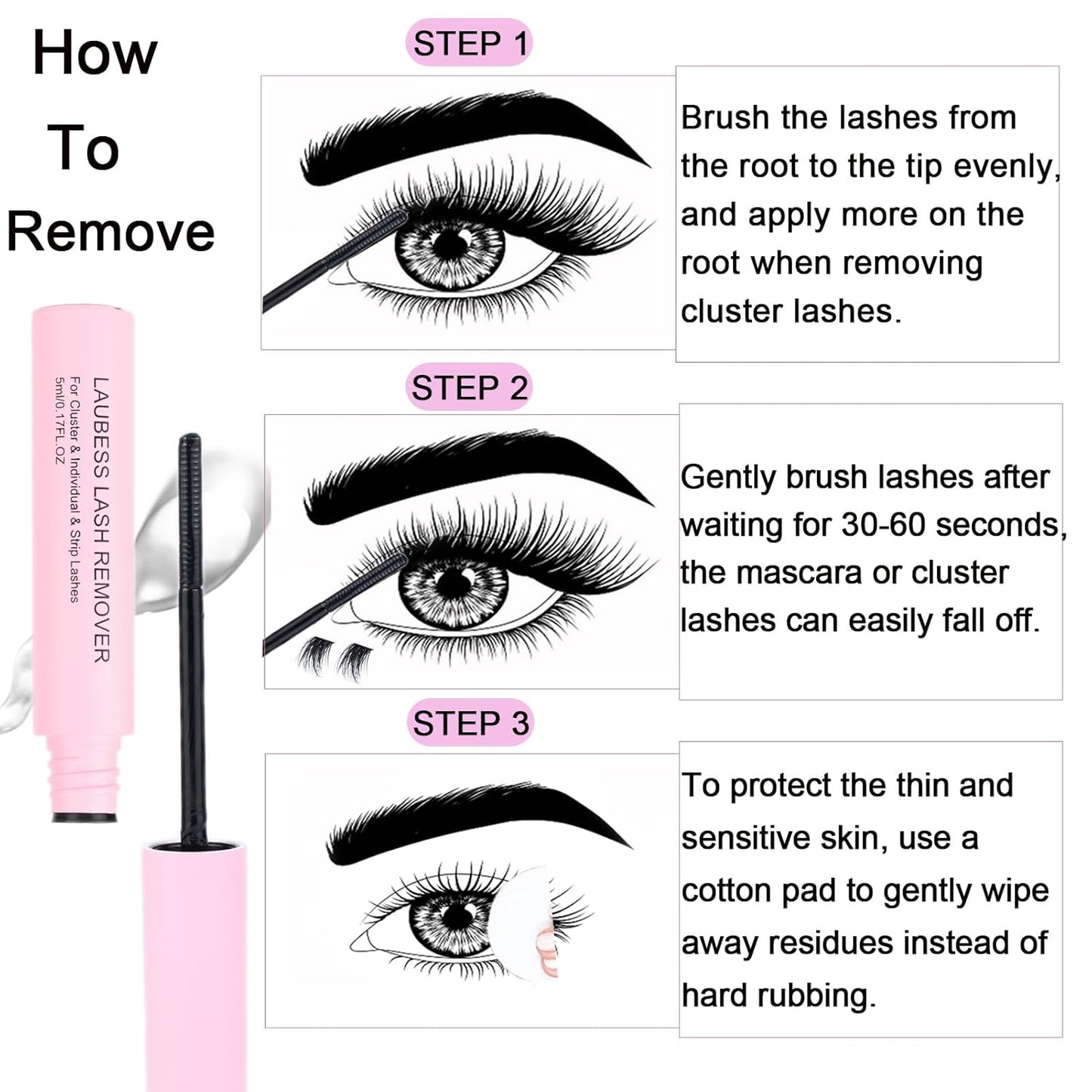 Lash Clusters Kit LAUBESS DIY Lash Extension Kit Lash Bond and Seal Waterproof Lash Glue Remover Tweezers Brush Cluster Eyelash Extensions Kit Eyelash Clusters (Kit 40D-C-Mix9-16)