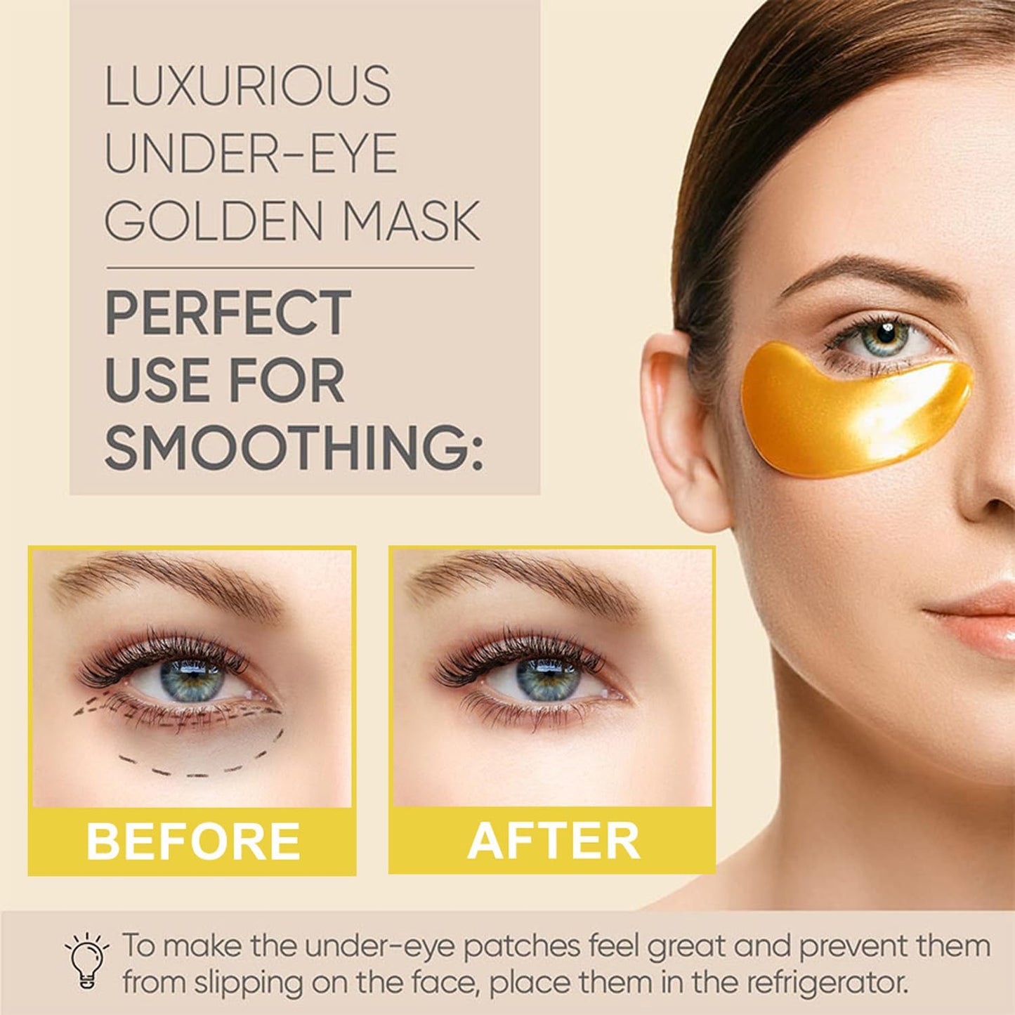 30 Pieces Lip Masks & Under Eye Masks,24K Gold Gel Crystal Collagen Eye Patches,Moisturizing Girl Lip Masks Skincare,Reducing Fine Lines & Dark Circle for Puffy Eyes,Birthday Gifts for Women