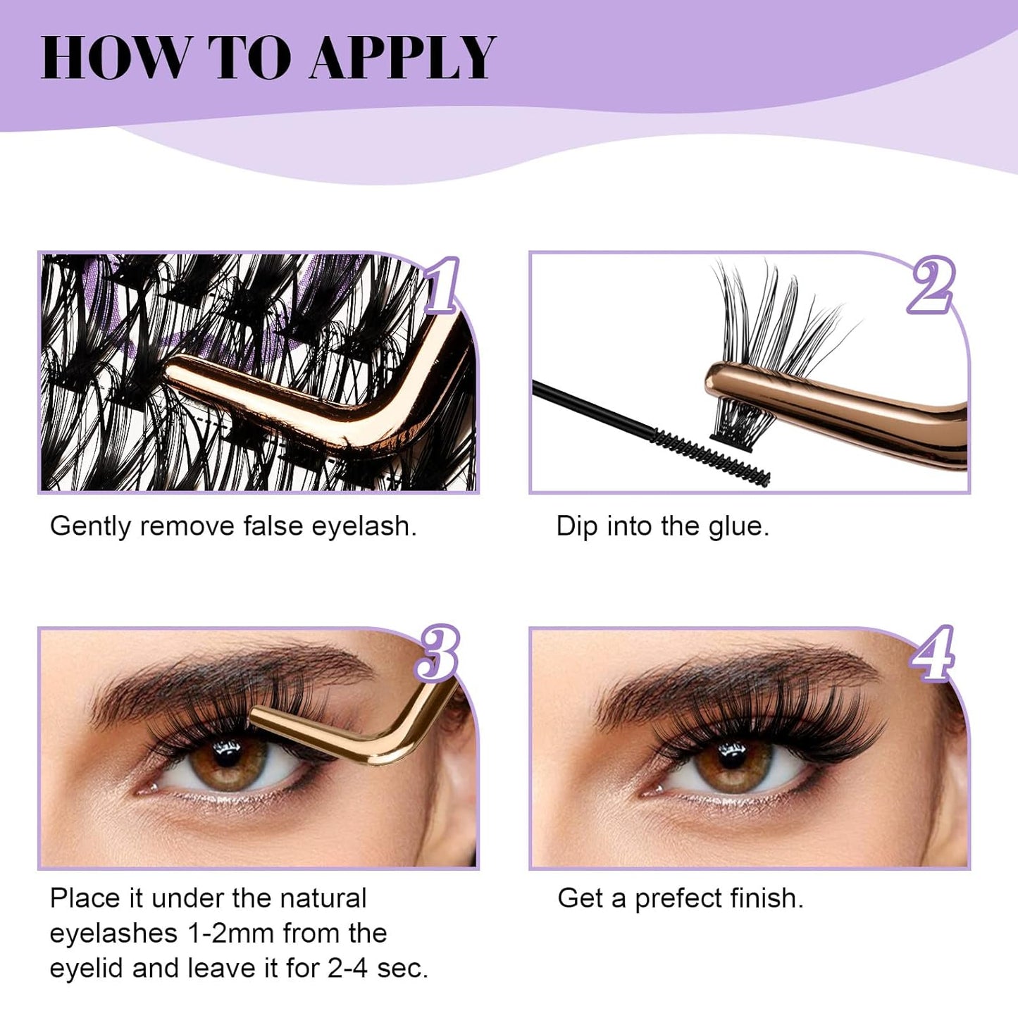 B&Qaugen Manga Lash Clusters DIY Individual Lashes 40D-D-11 300 PCS False Eyelash Cluster Manga Cluster 30D 40D 50D D Curl Eyelash Extensions at Home (40D-D-11)