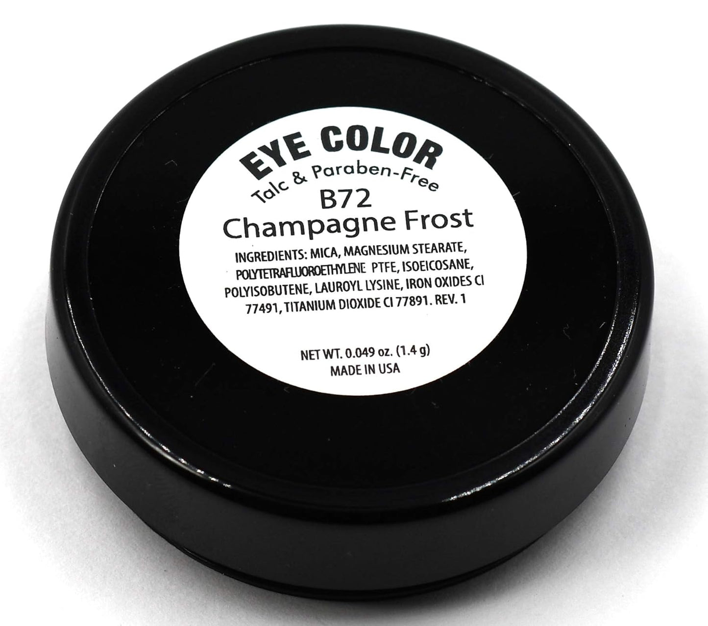 Champagne Frost Golden Glow Shimmering Shimmer Pressed Powder Single Vegan Eyeshadow; Talc, Paraben & Cruelty Free