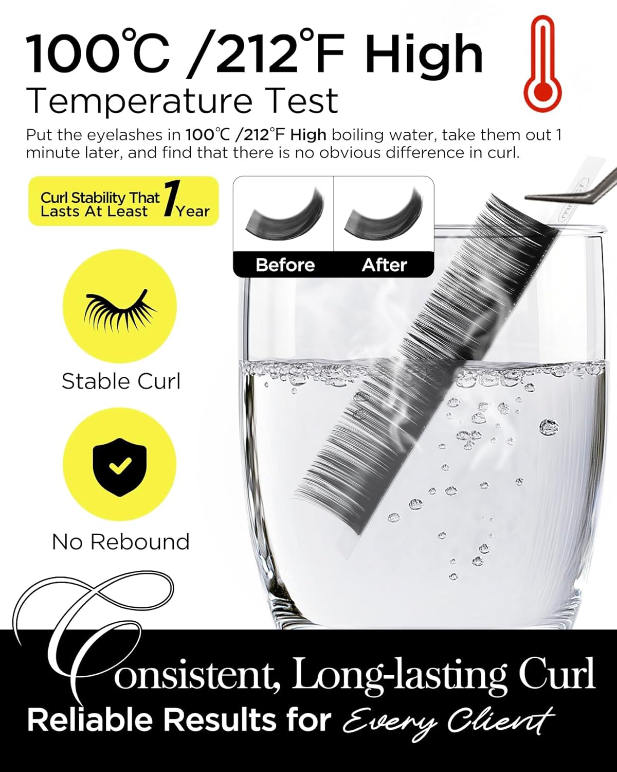 BEYELIAN Eyelash Extension 0.05 D+ Curl 12mm Tray Easy Fan Lash Extensions Volume Lashes Natural Matte Black Professional Salon Use Self Fanning Lash Extensions (0.05 D+ 12mm)