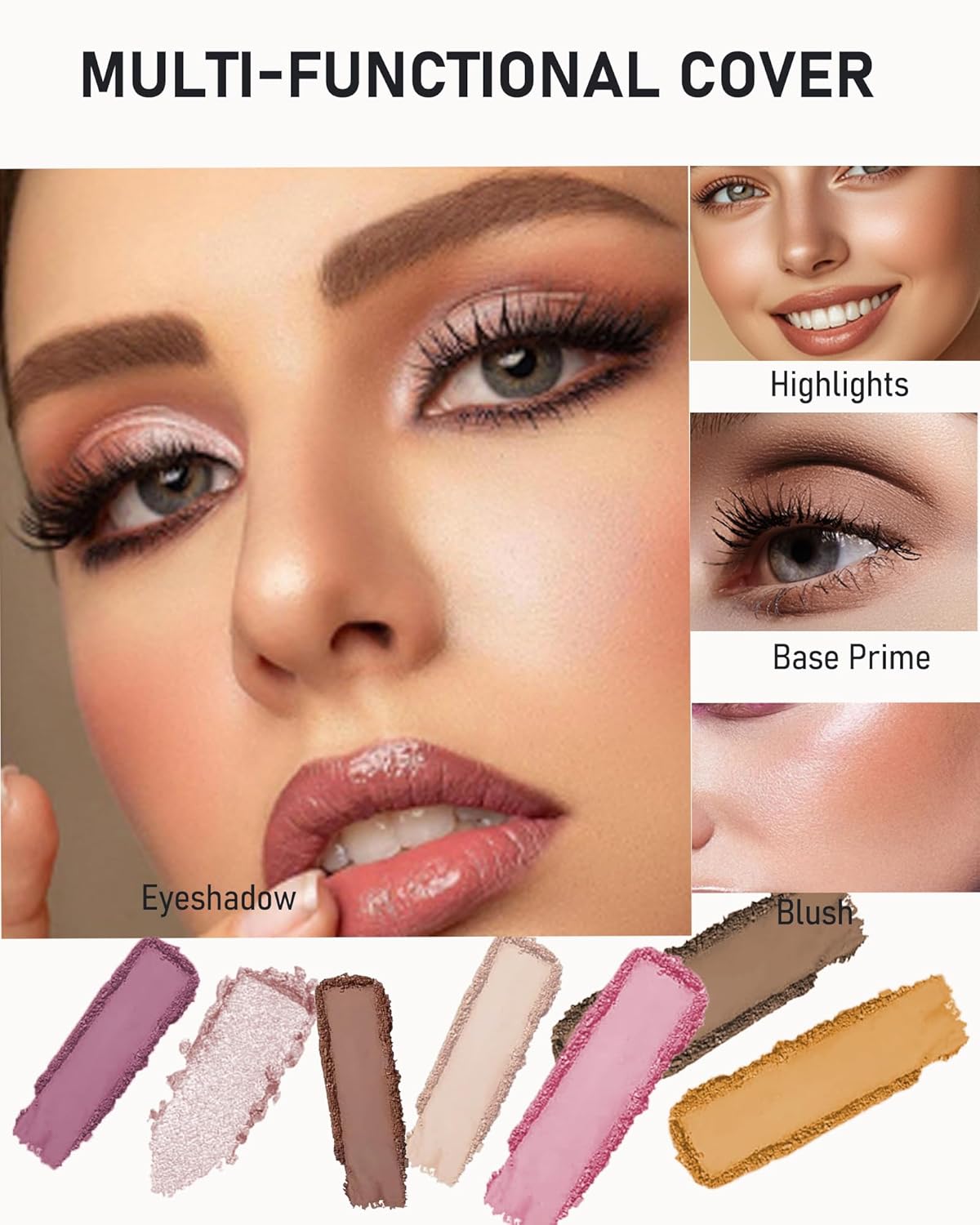 Single Matte Eyeshadow,Nude Beige Brown Eye Shadow Palette Primer Base Makeup,High Pigment Waterproof Pressed Eye Shadows Powder with Smooth Powder,Lightweight Blendable Formula for Daily Eye Look-238