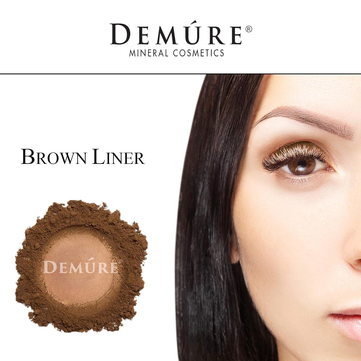 Demure Mineral Make Up (Brown Liner) Eye Shadow, Matte Eyeshadow, Loose Powder, Eye Makeup, Professional Makeup