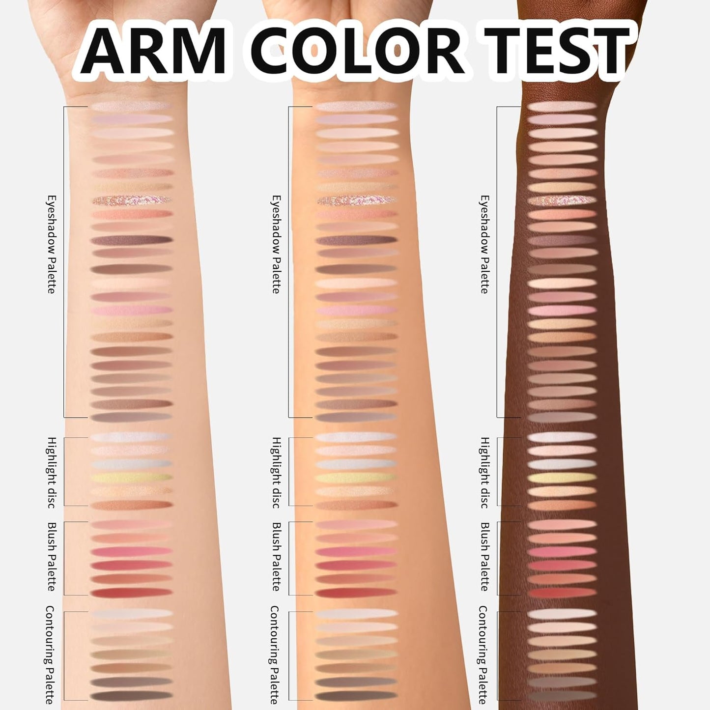 4-Layer Book-Style Foldable Makeup Palette Set | Portable & Long-Lasting | Contour Blush Highlight Eyeshadow, Professional 43 Shades, Suitable for Multiple Skin Tones & Makeup Looks, Gift Idea