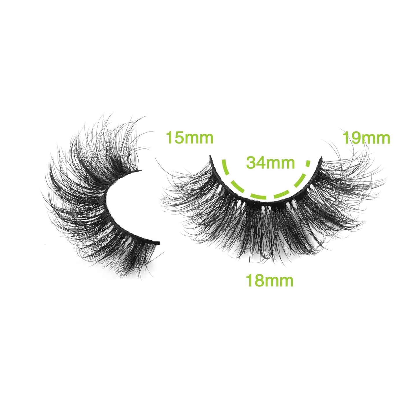 FANXITON Mink Lashes False Eyelashes Dramatic Full Mink Lashes Wispy 19 MM Natural Look 3D Fake Eyelashes 10 Pairs Pack