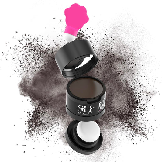 Sevich Hairline Powder 2.0，Instantly Conceals Hair Loss, Root Touch up Powder, Hair Shadow Toppers for Women & Men Thinning Gray Hair, Windproof & Sweatproof, 48H Makeup Lasting, Medium brown