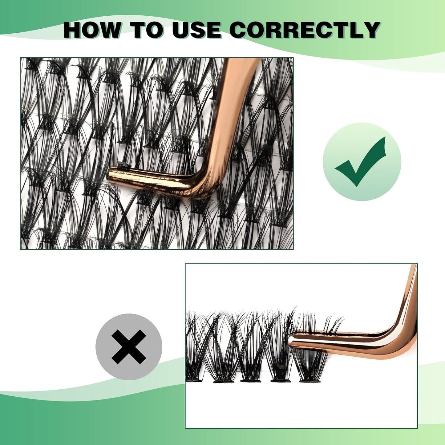 Lash Clusters 300pcs Individual Lashes 30D 0.07D Curl 10mm DIY Eyelash Extension KEYYOU Large Tray Volume Soft&Natural Cluster Lashes(30D-0.07D,10）