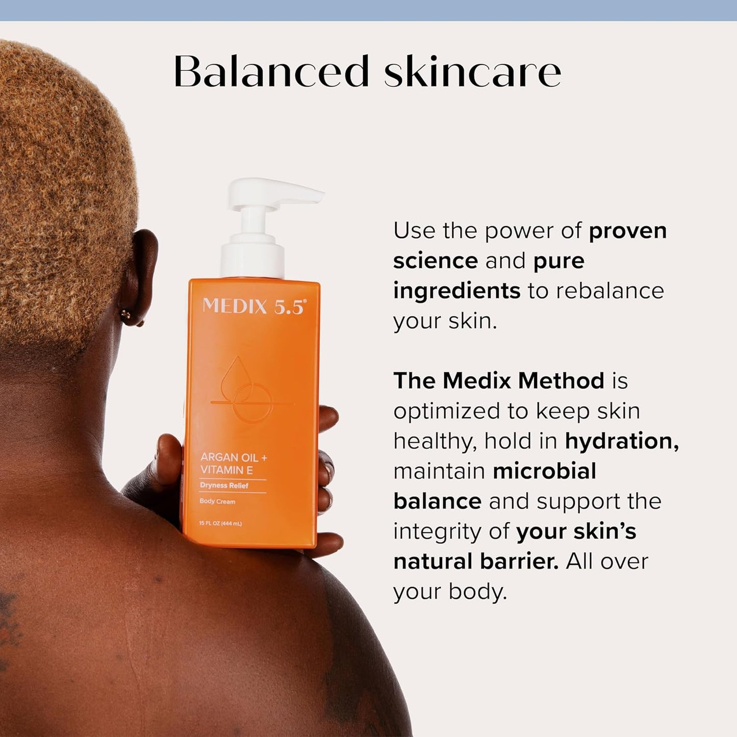 Medix 5.5 Body Cream, Argan Oil + Vitamin E, 15 fl oz (444 ml)