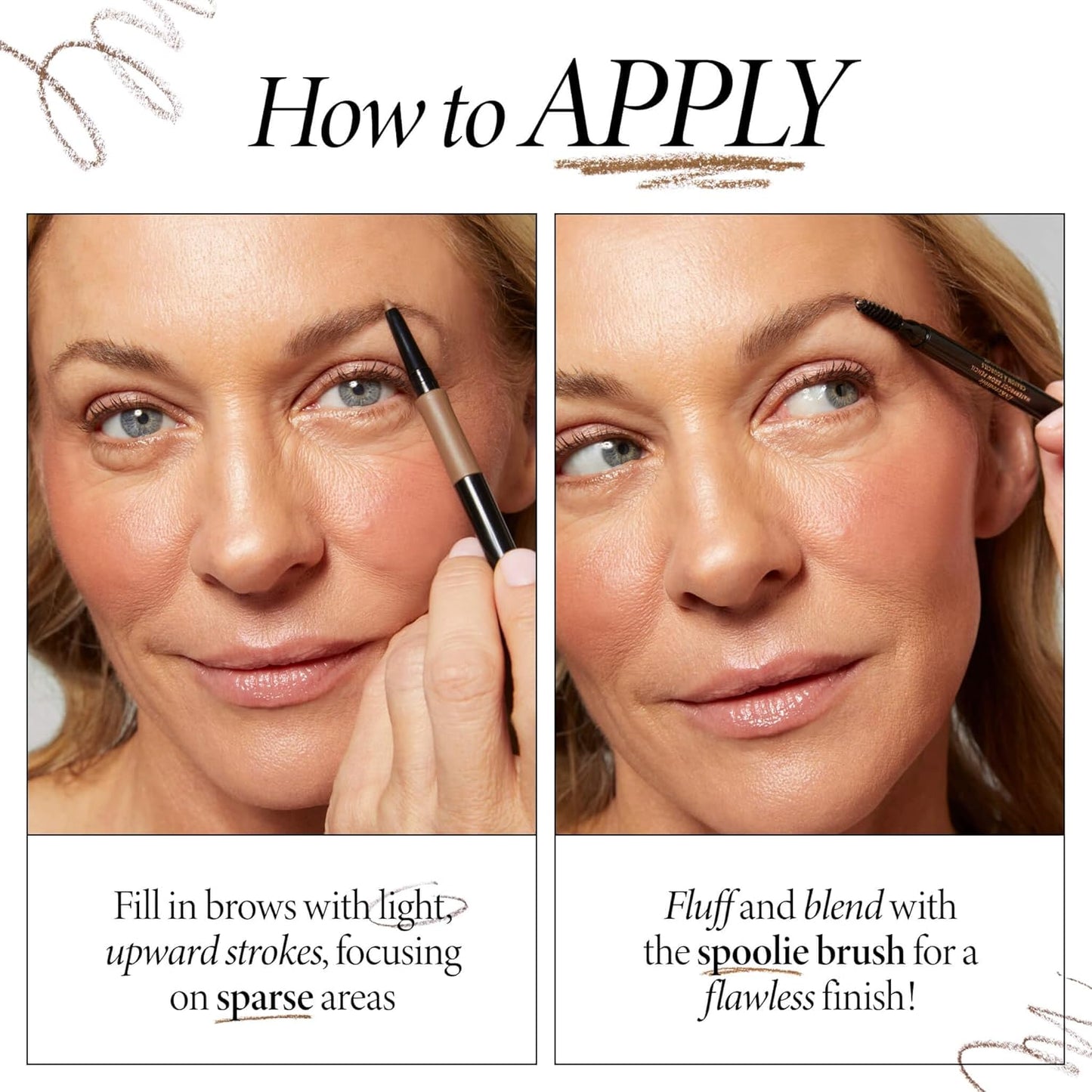 LAURA GELLER NEW YORK INKcredible Waterproof Brow Pencil- Blending Spoolie Brush - Long Lasting Eyebrow Filler (04 Dark Brown)