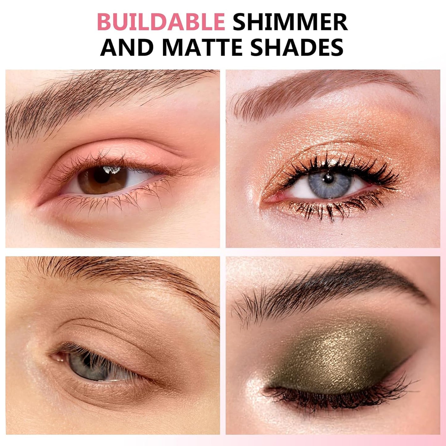 Boobeen 15 Colors Eyeshadow Palette, Highly Pigmented Matte and Shimmer Eye Shadow (with smudger), Soft Powder Eye Makeup Palette for Women and Girls, Create Flawless Glam Eye Looks