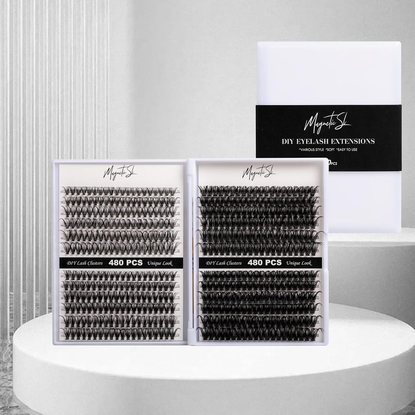 Lash Clusters 480 Clusters 60D 80D Thick Eyelash Extension 30D 40D Individual Eyelashes D Curl 11-20mm False Eyelash Multi-Style DIY Lash Extensions for Beginners(30D-80D-D, 11-20MIX)