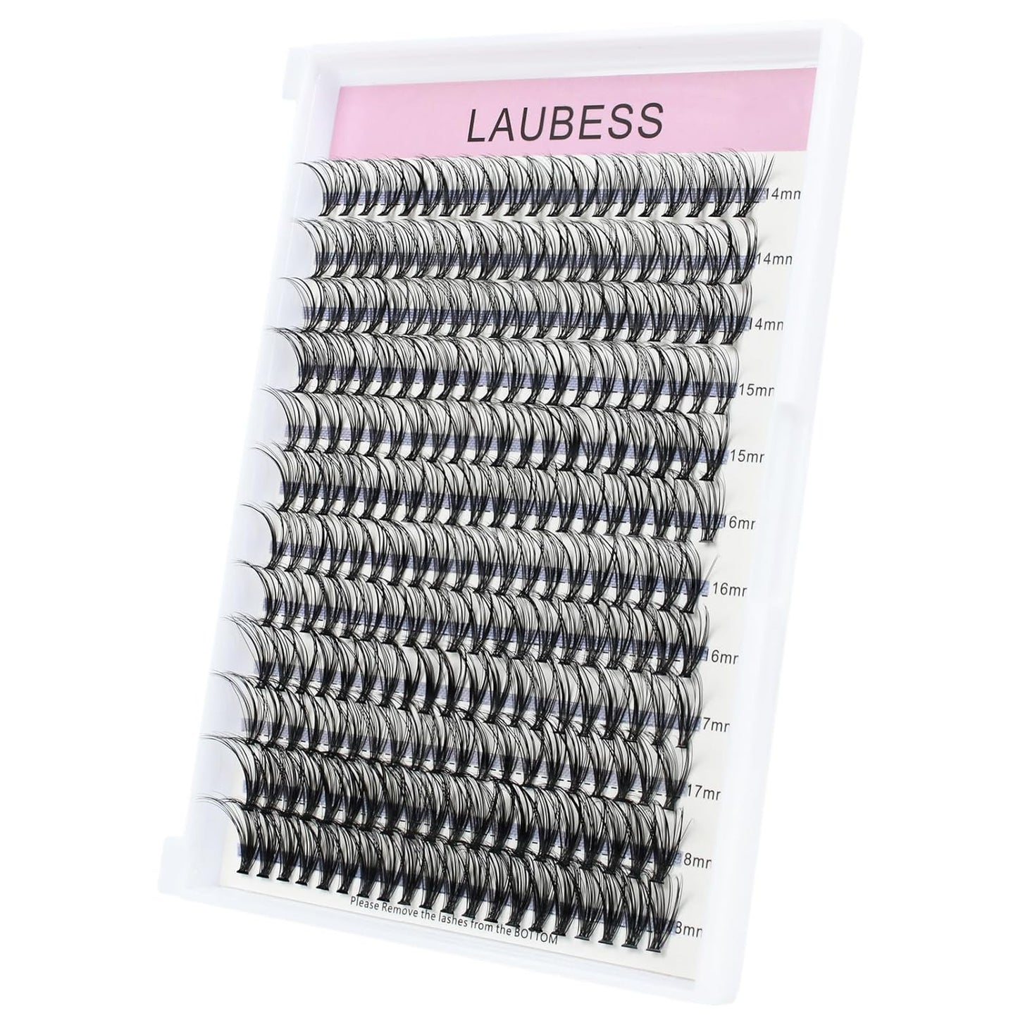 Lash Clusters LAUBESS Individual Lashes Waterproof Eyelash Clusters Mixed Tray Cluster Eyelash Extensions Soft Cluster Lashes for Beginners(20D-0.07C-14-18)
