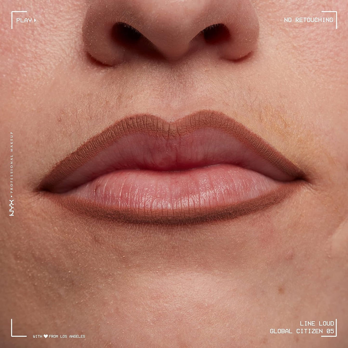 NYX PROFESSIONAL MAKEUP Line Loud Lip Liner, Longwear and Pigmented Lip Pencil with Jojoba Oil & Vitamin E - Global Citizen (Medium Neutral Nude)