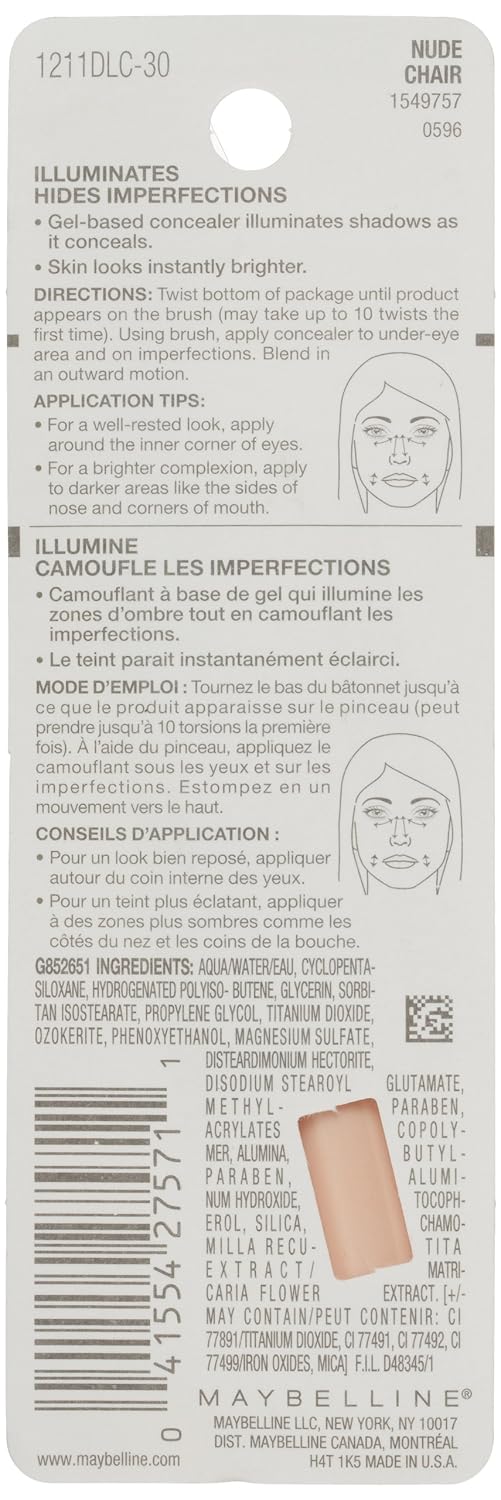 Maybelline New York Dream Lumi Touch Highlighting Concealer, Nude, 0.05 Fluid Ounce