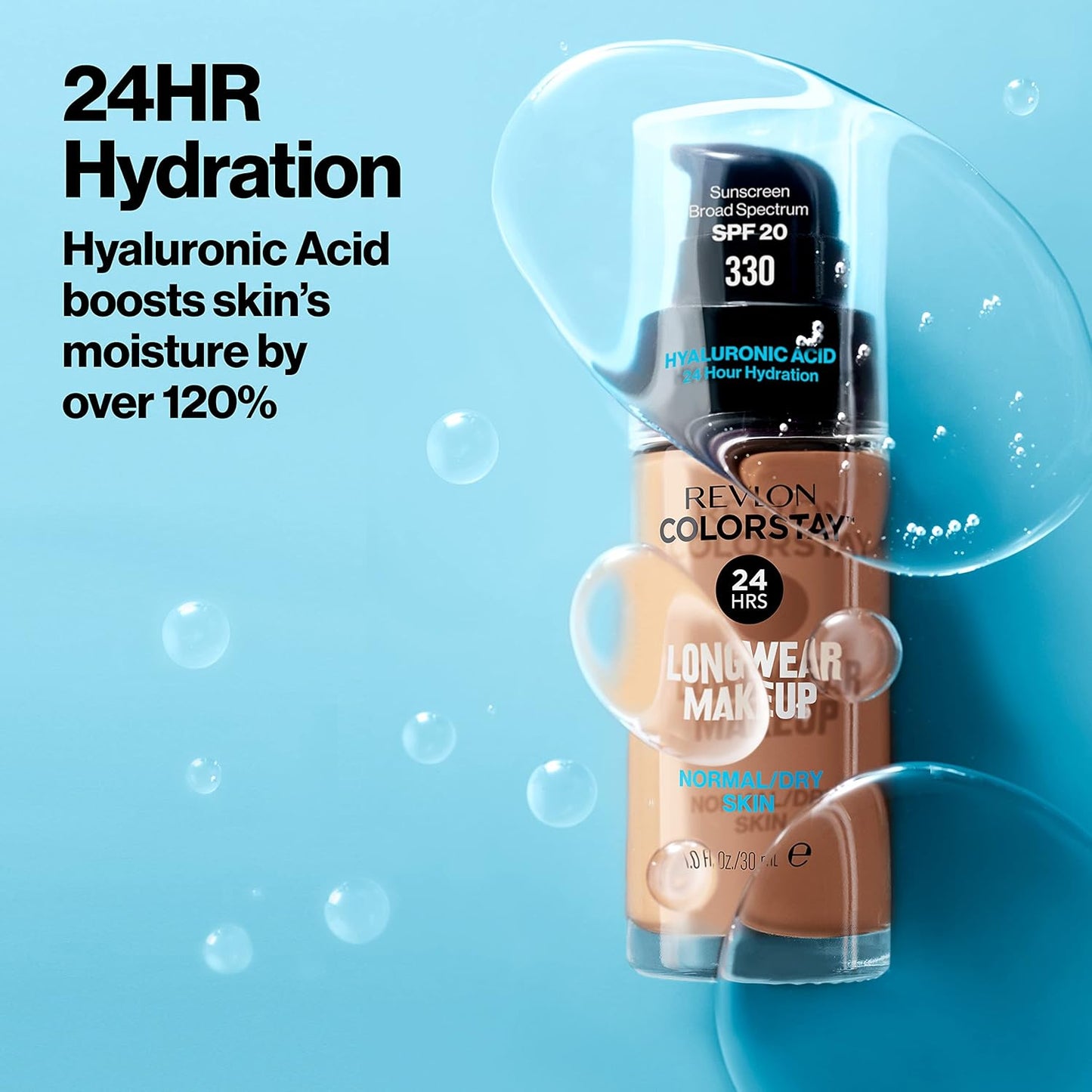 Revlon Liquid Foundation, ColorStay Face Makeup for Normal & Dry Skin, SPF 20, Longwear Medium-Full Coverage with Natural Finish, Oil Free, 510 Pecan, 1 Fl Oz