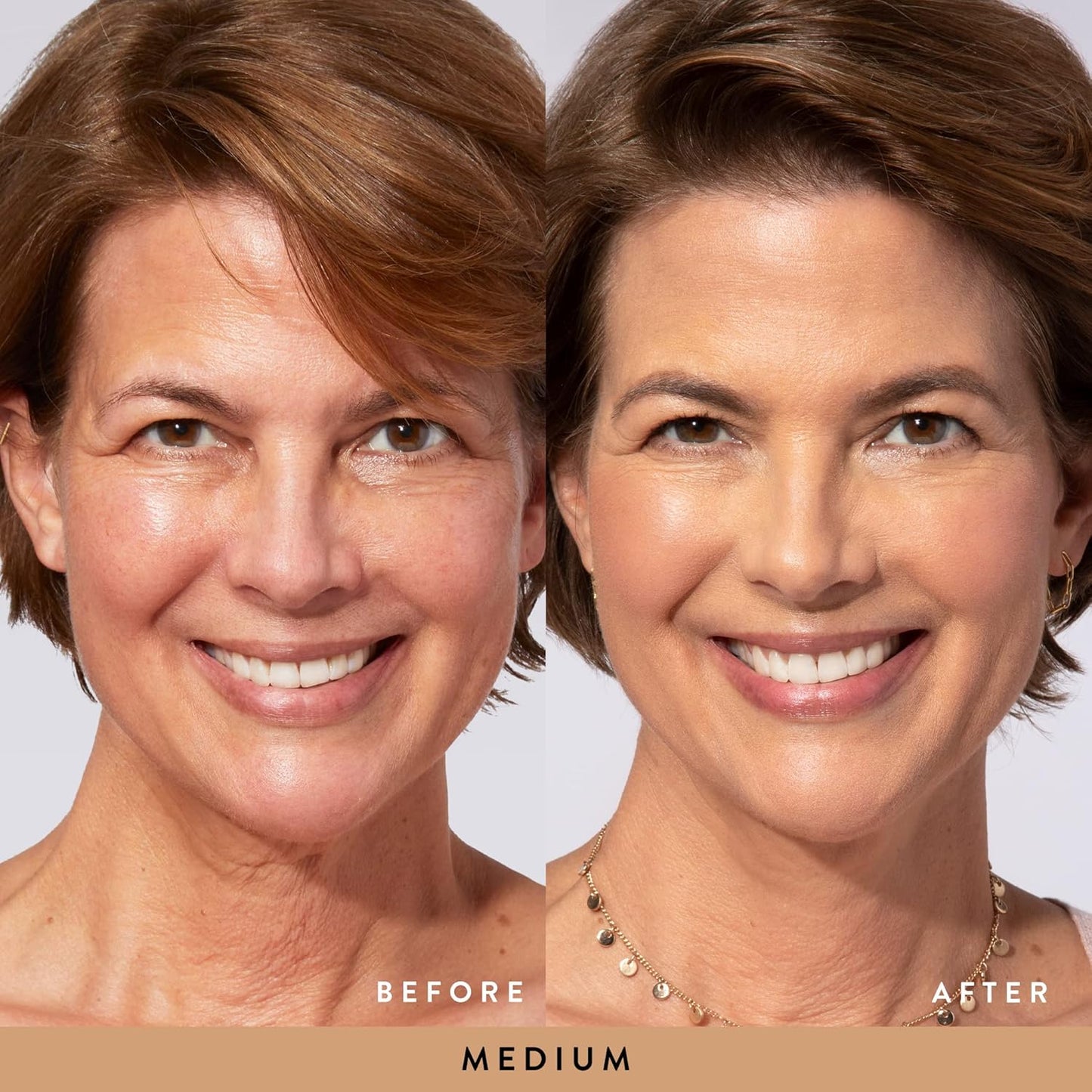 LAURA GELLER NEW YORK Baked Balance-N-Glow Illuminating Powder Foundation, Medium + Retractable Kabuki Brush + Baked Blush-N-Brighten, Pink Grapefruit