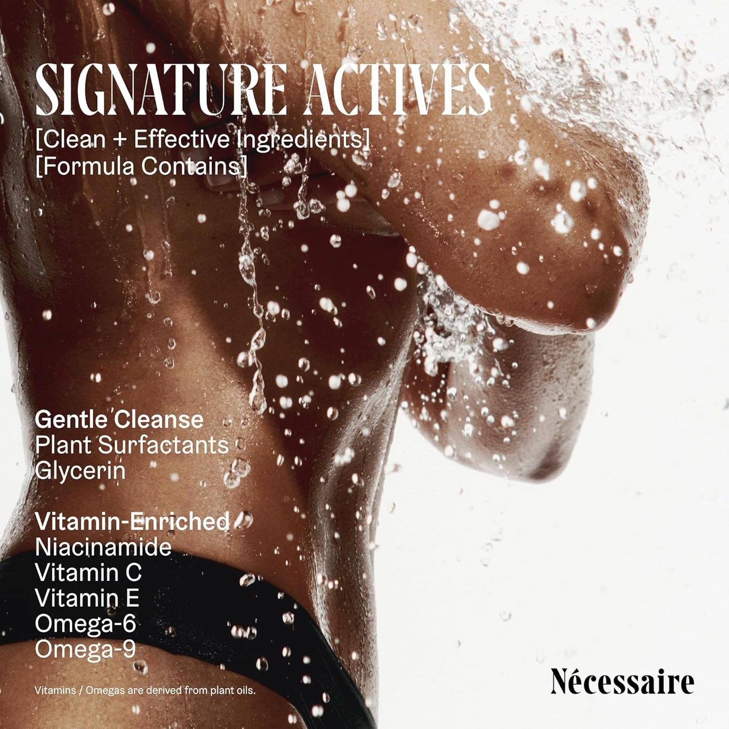 Nécessaire The Body Wash Eucalyptus - Natural Body Wash for Women & Men, Replenishing Shower Gel with Niacinamide, Vitamin C/E + Omega 6/9. Oil-In-Gel Cleanse, 8.4 fl oz.