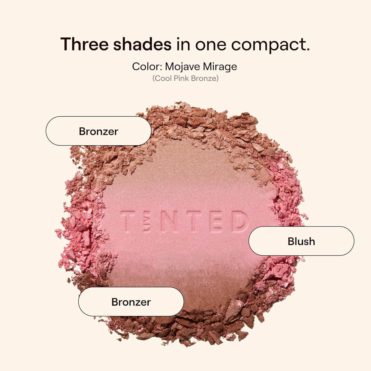 Live Tinted Huebeam Gradient Blushing Bronzer - Lightweight, Highly-Pigmented, Buildable & Blendable - Sunkissed, Glowy, Even Toned Skin Face Blush and Bronzer - Mojave Mirage