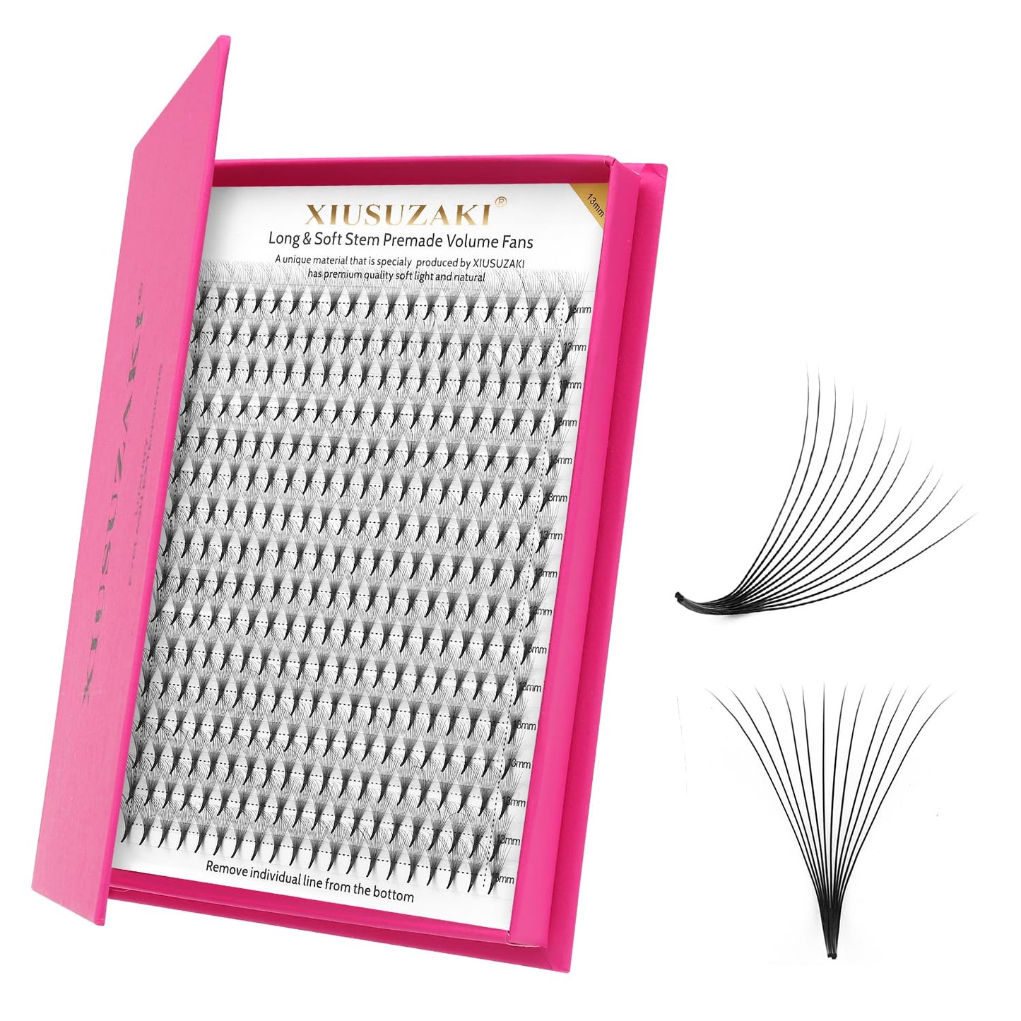 Premade Fans Eyelash Extensions 12D Volume Lash Extensions 0.05 Thickness Eyelash Extension D Curl Premade Lash Fans Mix 9-16mm Fluffy Soft Handmade Lash Fan(12D-0.05-D,9-16mm)
