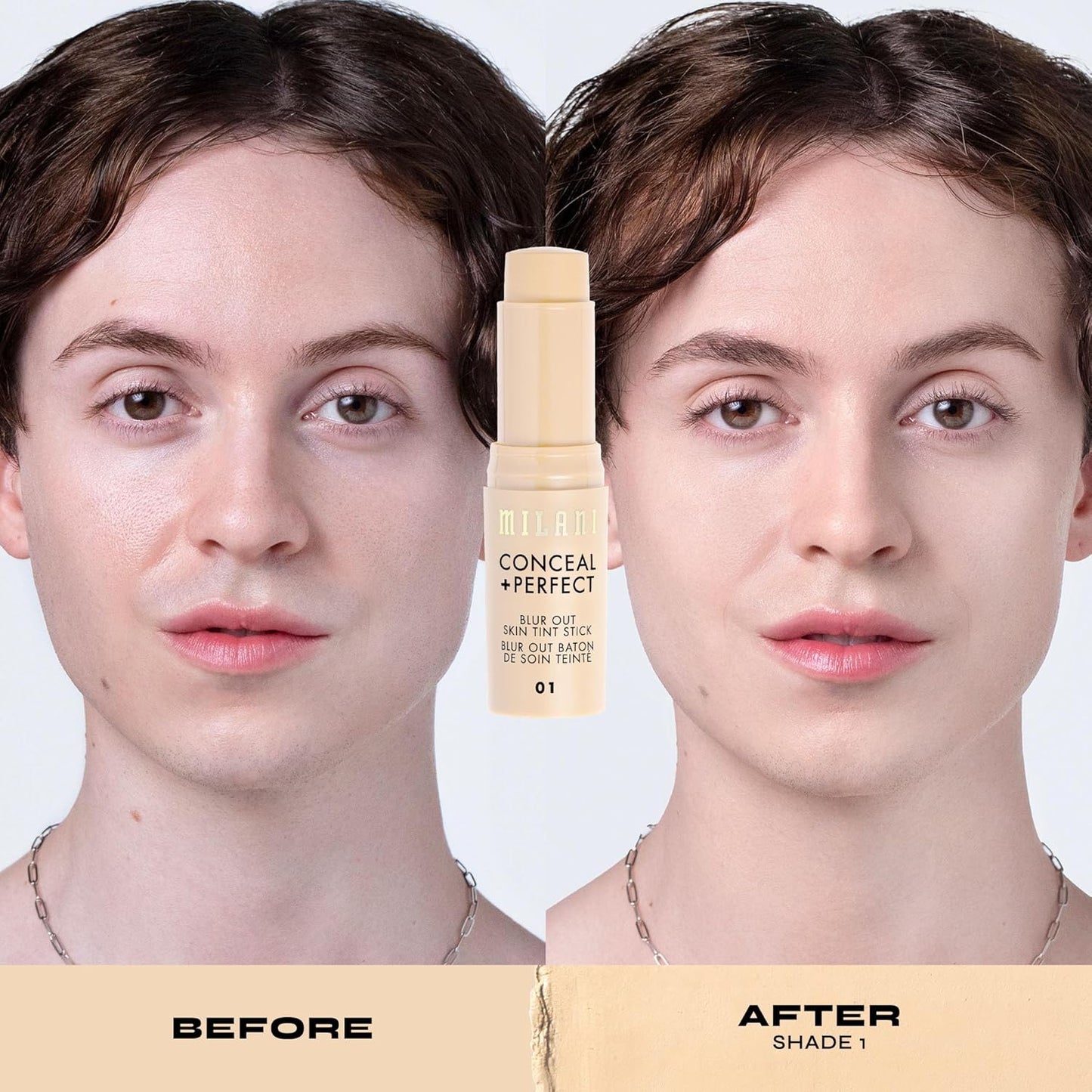 Milani Conceal + Perfect - Skin Tint Stick, Blur Out Tinted Moisturizer Makeup, Shade 001