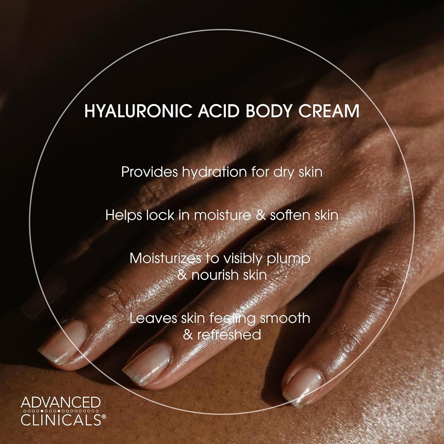 Advanced Clinicals Hyaluronic Acid Moisturizer Body Cream W/Vitamin E | Hydrating Cream & Body Lotion For Women & Men To Help Improve Look of Wrinkles, Dry Skin, Crepey Looking Skin, 16OZ, 2-Pack