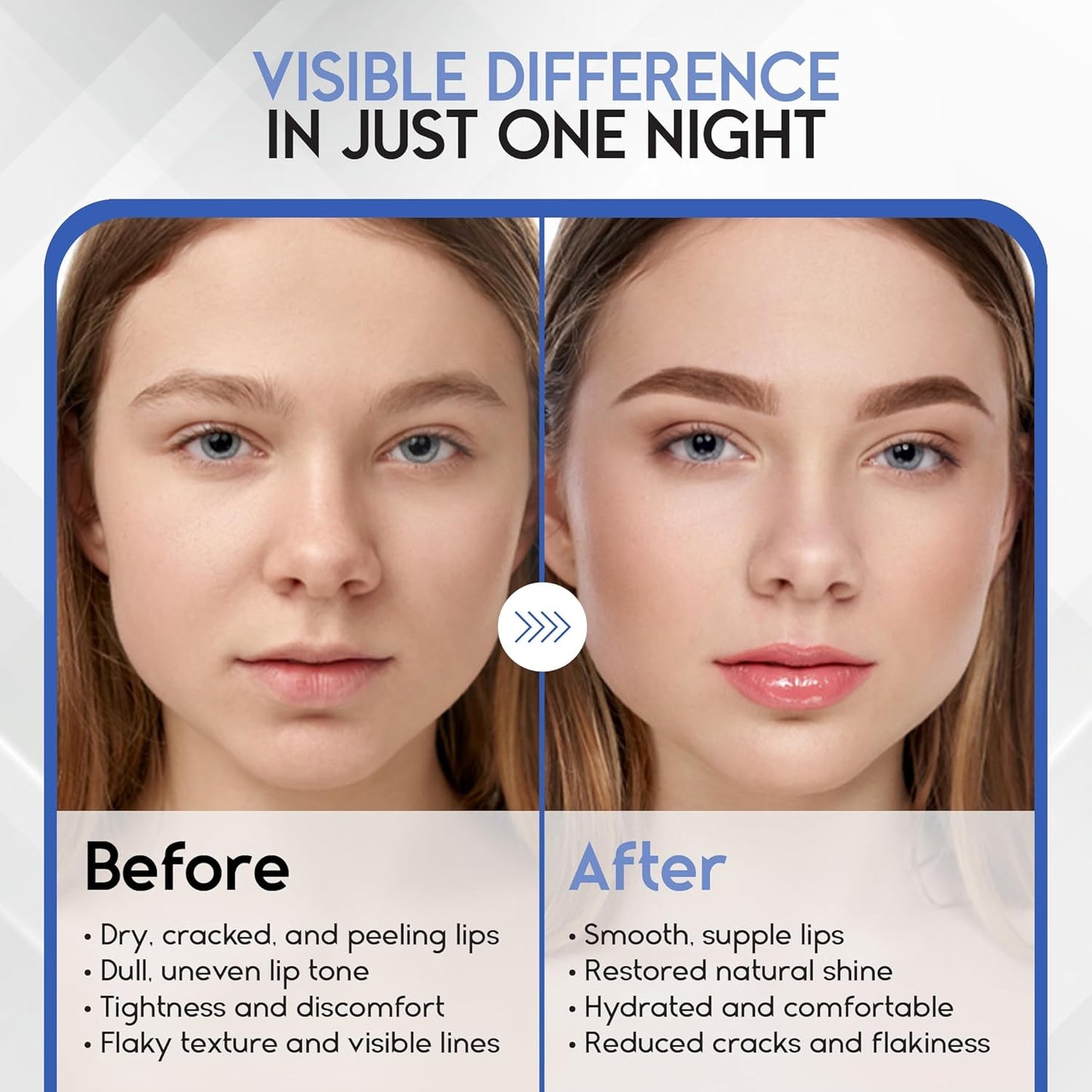 Lip Mask Overnight with Hyaluronic Acid & Collagen, Lip Sleeping Mask for Dry Cracked Lips, Moisturizing, Hydrating, Exfoliating Night Treatment for Lip Care (Strawberry) (0.7, Berry)