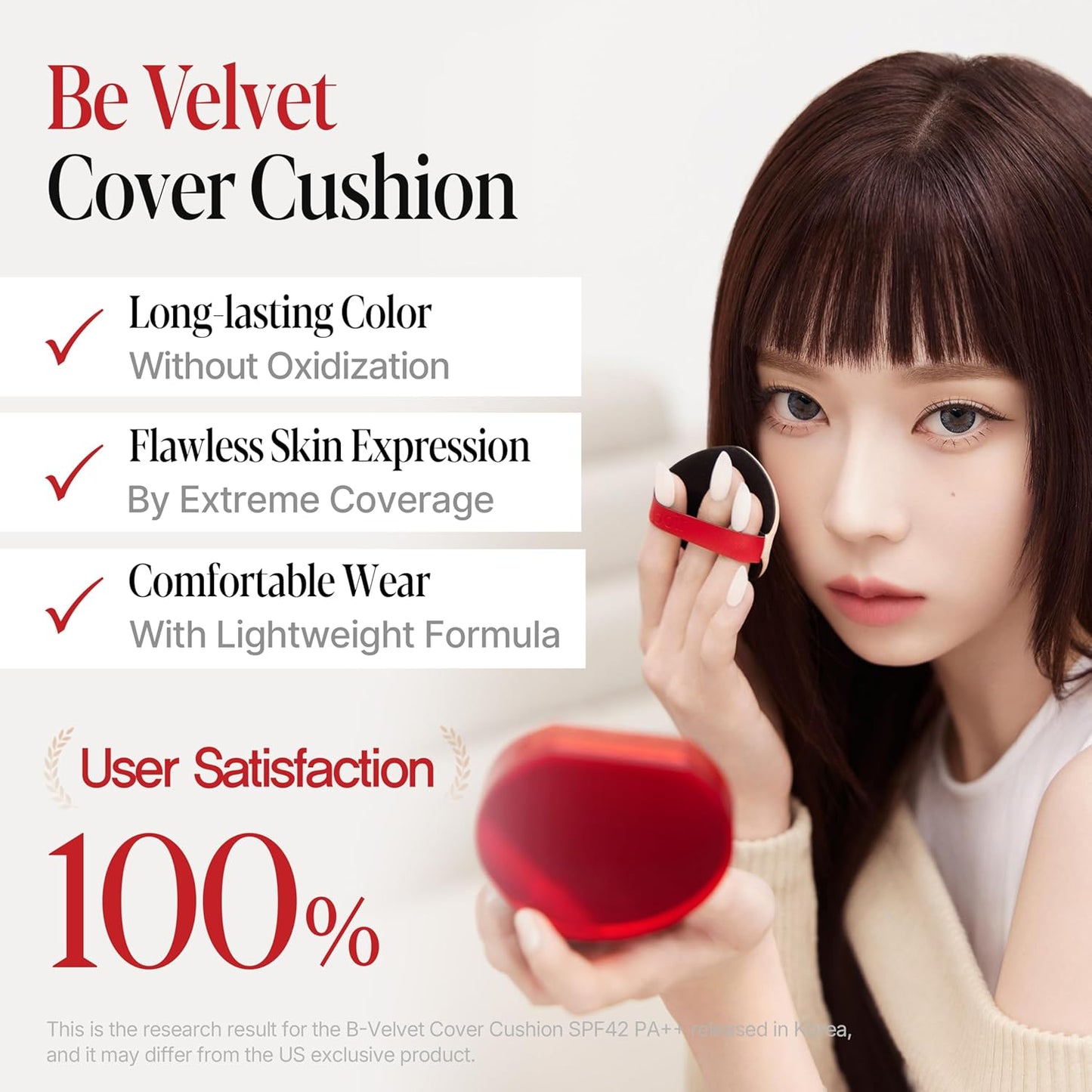 espoir [NEW] Be Velvet Cushion Foundation | Quick and Easy Coverage with Long-lasting Color by Zero Oxidation (#40 Sun Tan, 0.46 Ounce (Pack of 1))