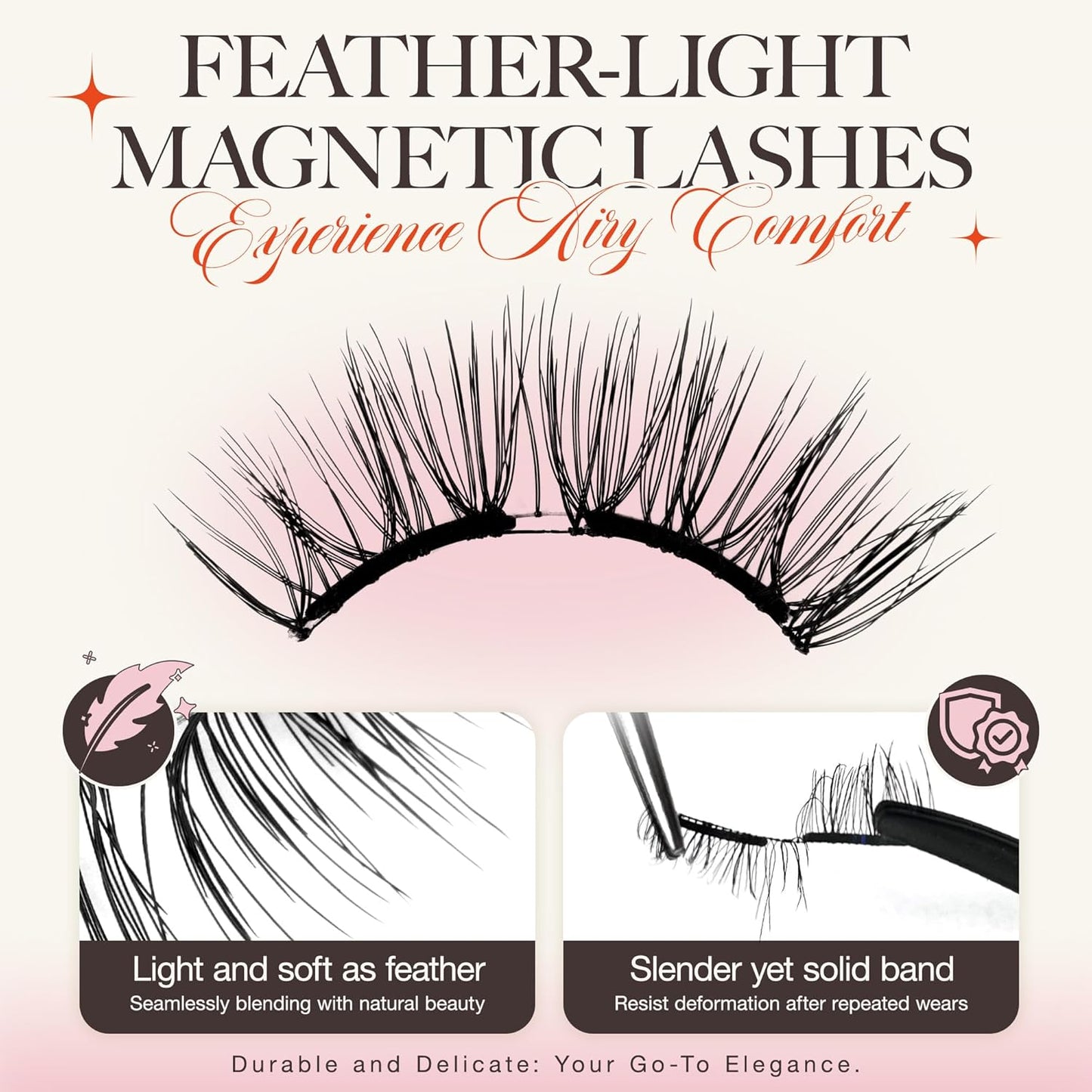 LASHVIEW Upgrade Magnetic Eyelashes with Applicator,Reusable Soft Natural Look, No Glue Needed Magnetic Eyelashes Lashes Kit,Easy to Wear and Remove A14