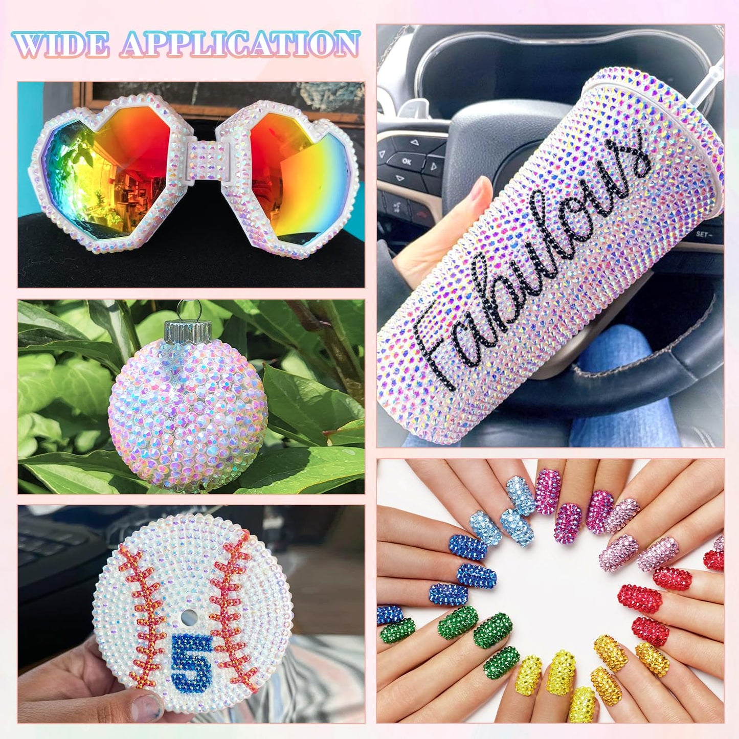 25000Pcs Resin Jelly Rhinestones with Tweezers for Crafting, 2-6mm Mixed Sizes (White AB) Non Hotfix Flatback Gems, Bedazzling Crystal for DIY Crafts Clothing Tumblers Mugs Shoes Decor Nail Art