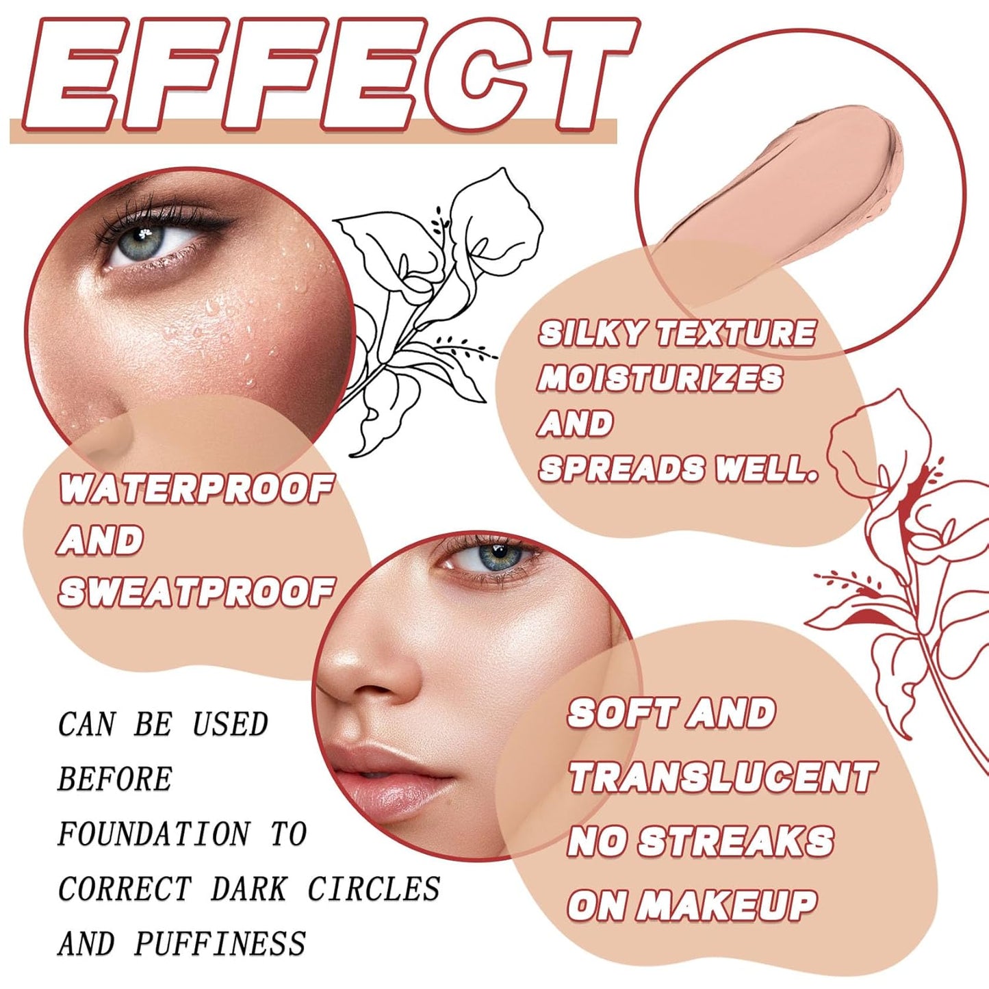 12 Colors Correcting Concealer Palette Kit with Brush,Cream Makeup Contour Palette for All Skin Type,Color Corrector Concealer Foundation Palette for Conceals Dark Circles & Blemish