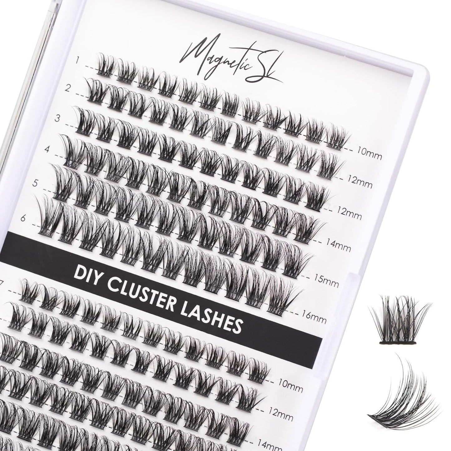 Lash Clusters 144 Pcs Individual Lashes Clusters Eyelash Extensions False Eyelashes DIY Lash Extension Reusable False Eyelashes Natural Look Mix 10-16mm C D Curl-DM06