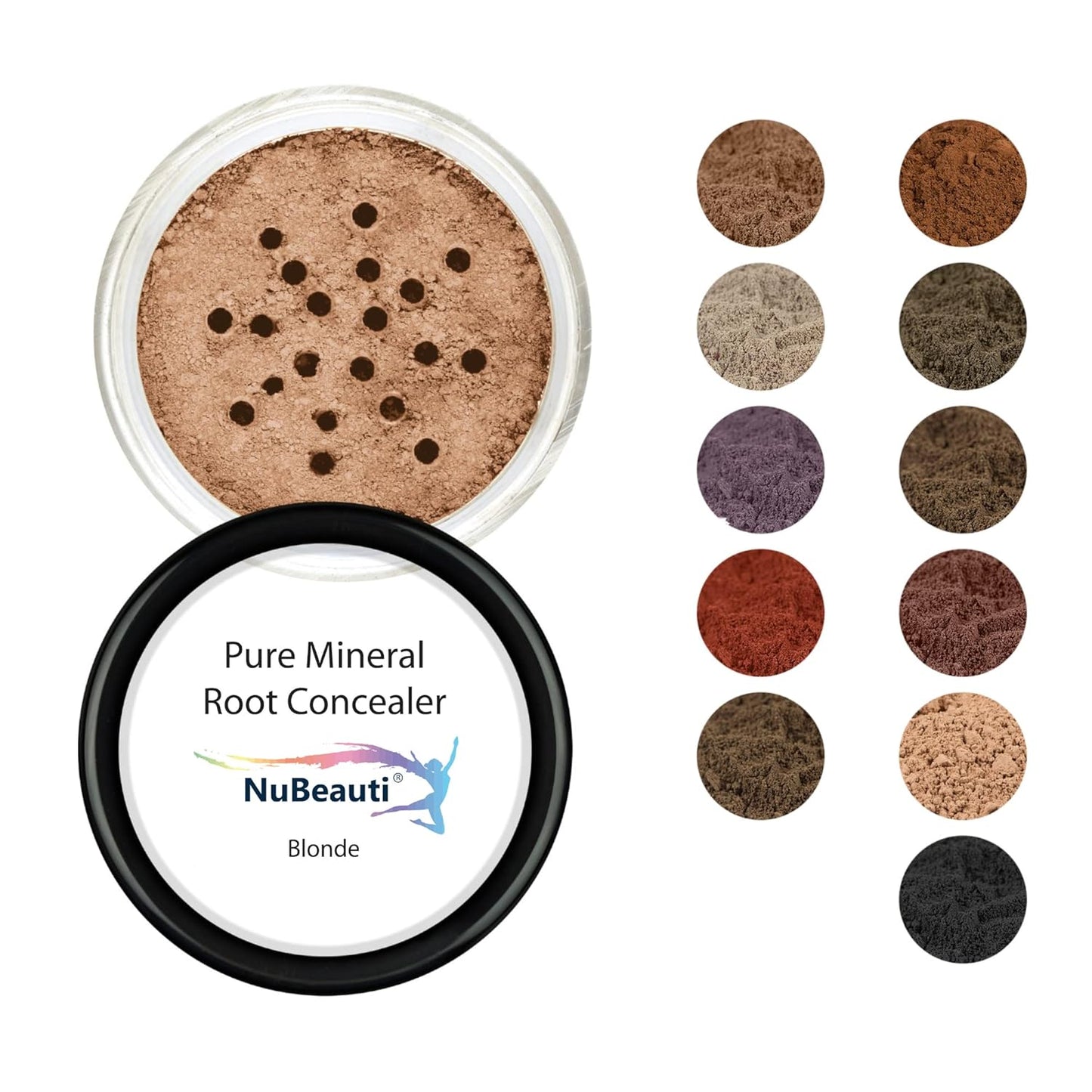 Root Touch Up Powder - 11 True-to-Nature Shades - Zero Fragrance, Talc or Parabens - Hairline Concealer by NuBeauti (Without Brush, Blonde)