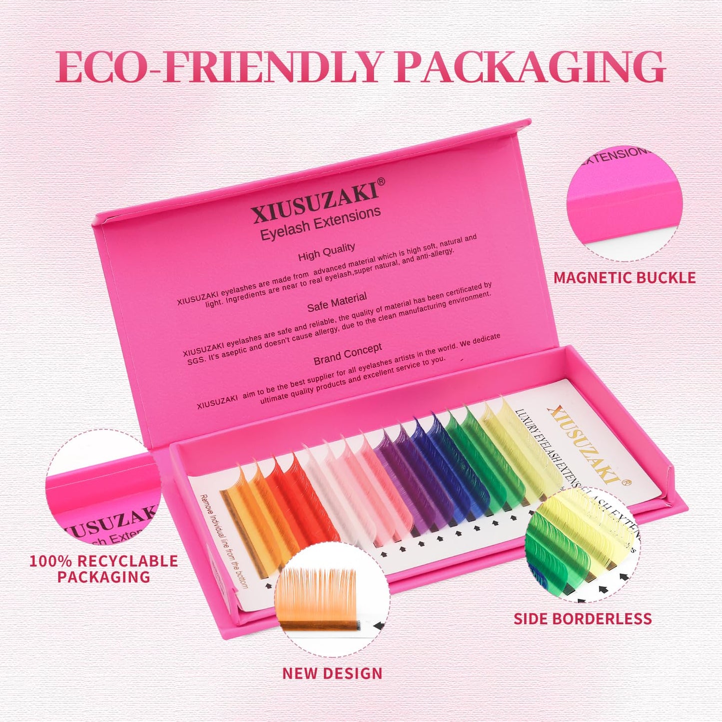 Eyelash Extensions Colored Lashes Extension 0.07 C Curl Lashes 10mm Classic Lash Extensions Soft Individual Lashes 16 Rows Natural False Eyelashes Volume Lashes Professional Use(Colored,0.07-C,10mm)