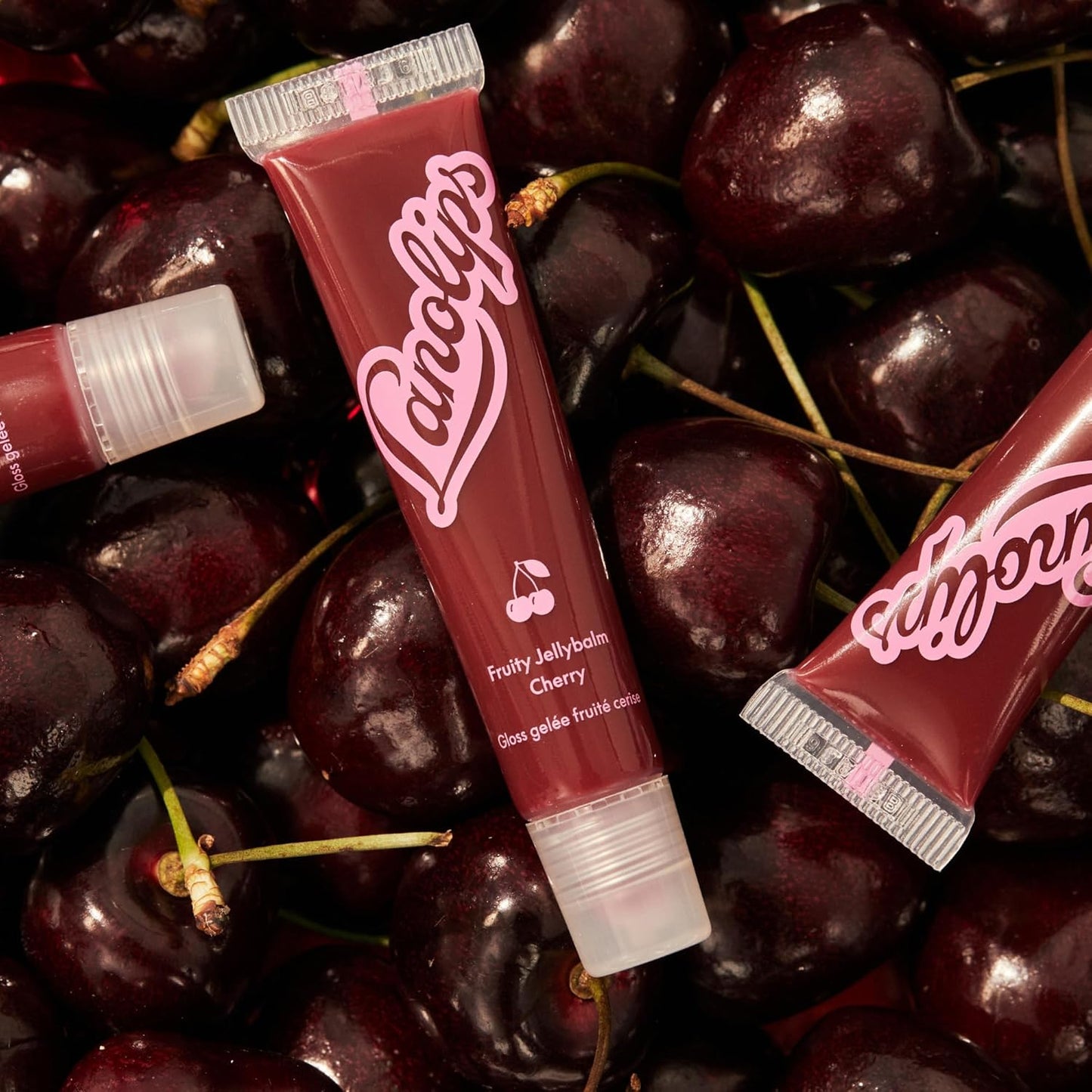 Lanolips Fruity Jellybalm - Tinted Lip Balm to Deepen, Brighten & Enhance - Moisturizing Lanolin Lip Balm & Jelly Lip Gloss - Everyday Lip Makeup - Cherry (10g / 0.35oz)