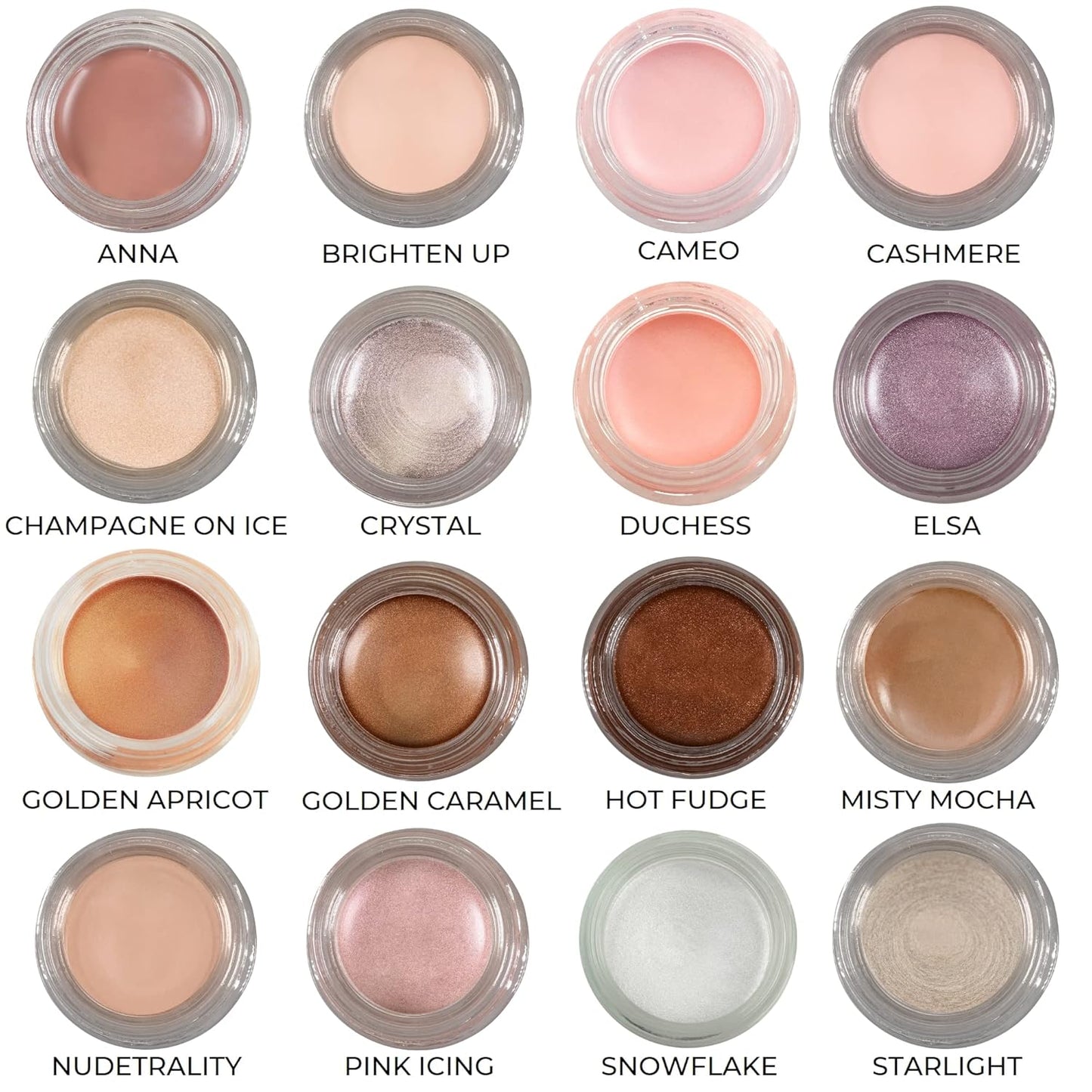 Mommy Makeup Any Wear Creme Eyeshadow - Waterproof, Crease-Proof, Long Lasting, High Pigment, Oil-free - Cream to Powder for Eyes, Cheeks & Lips (Champagne on Ice)