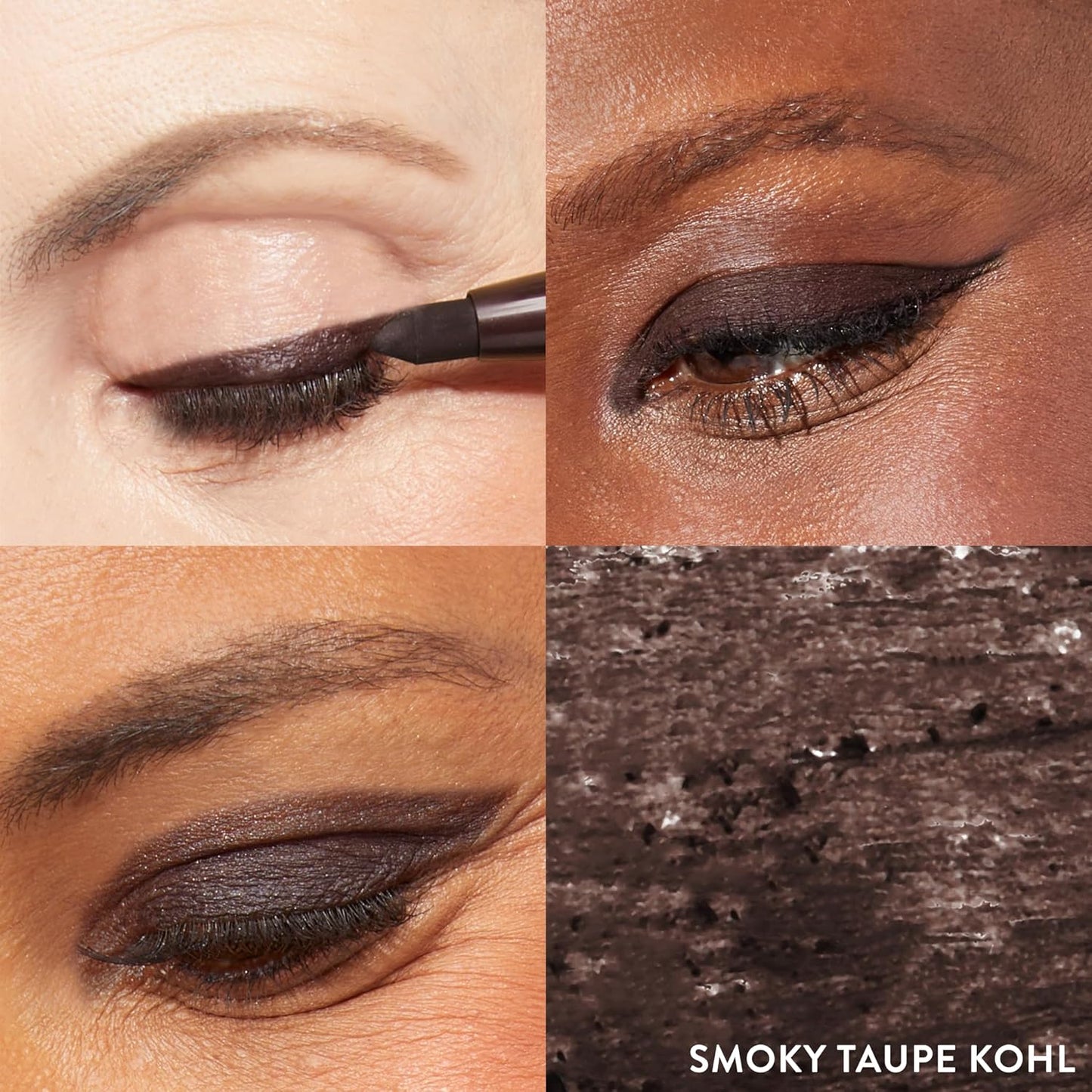 LAURA GELLER NEW YORK Kajal Longwear Kohl Eyeliner Pencil Duo - Deep Black & Smoky Taupe - Caffeine and Vitamin E - Smooth & Blendable Liner - Built-In Sharpener