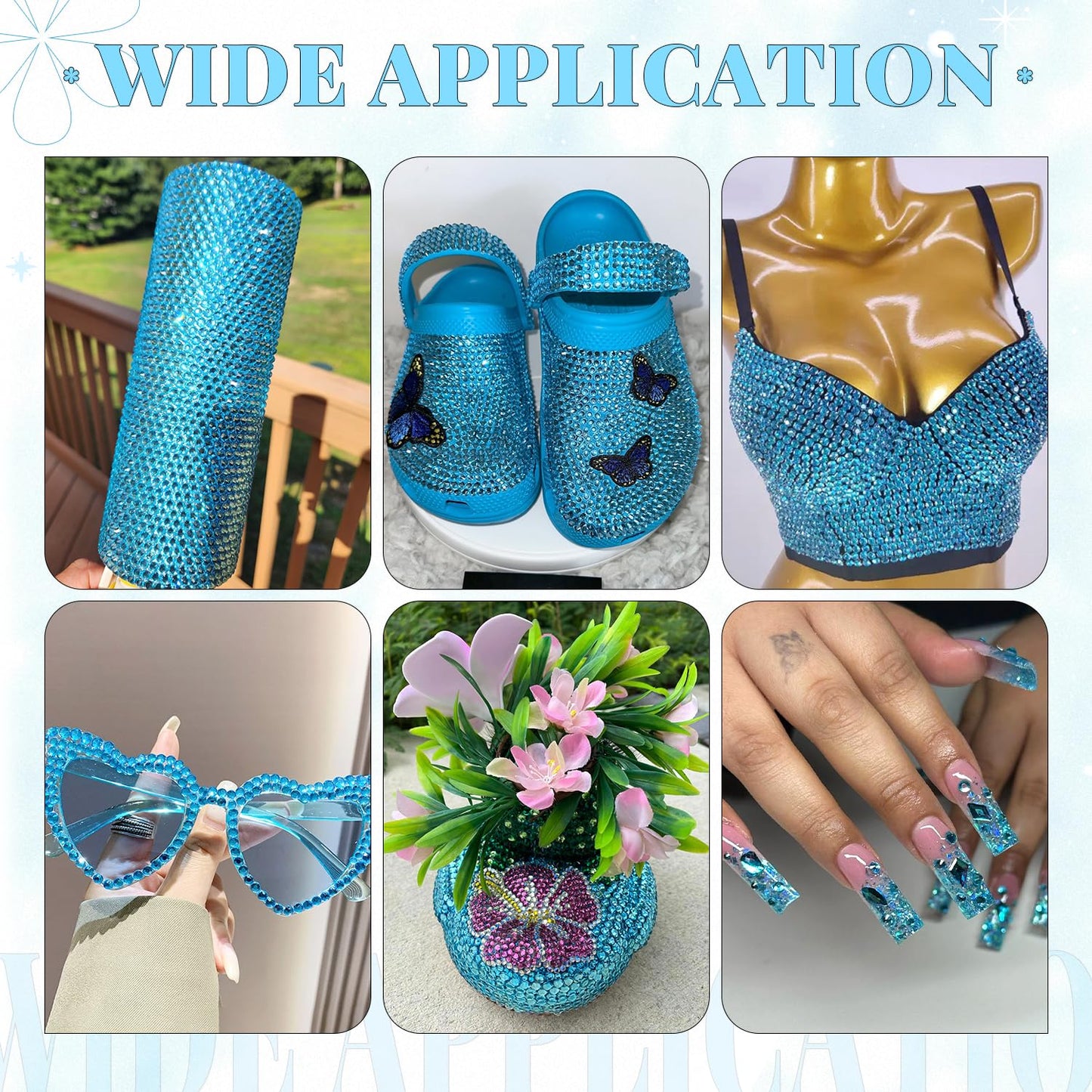 6000Pcs Resin Rhinestones for Bedazzling with 3Pcs B7000 Jewelry Glue, 1 Box Indicolite Flatback Rhinestones for Crafting Crafts DIY, Crystals Gems for Clothing Shoes Tumblers Nail Art Makeup