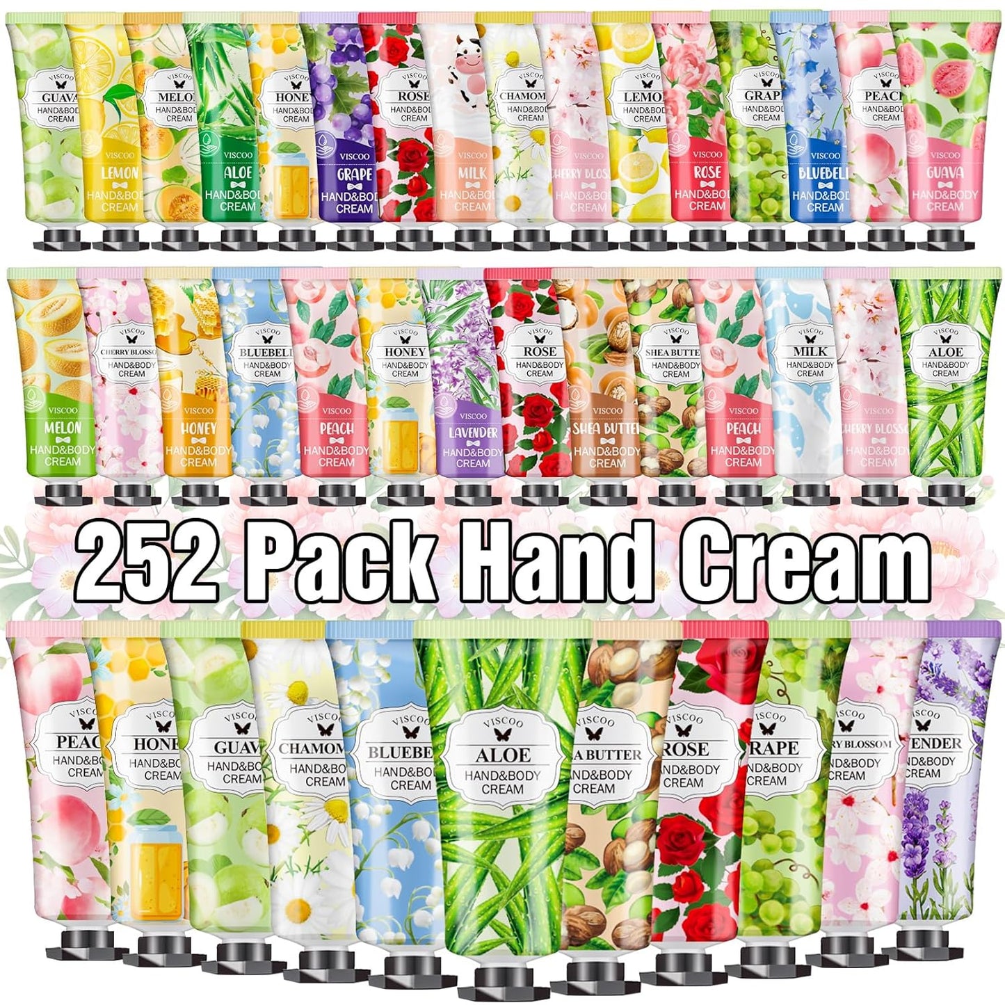 252 Pack Hand Cream Gifts Set for Women,Mini Moisturizing Hand Lotion Travel Size for Dry Cracked Hands,Bulk Hand Lotion for Birthday Gifts for Women, Bridesmaid Gifts, Thank You Gifts, Party Favors