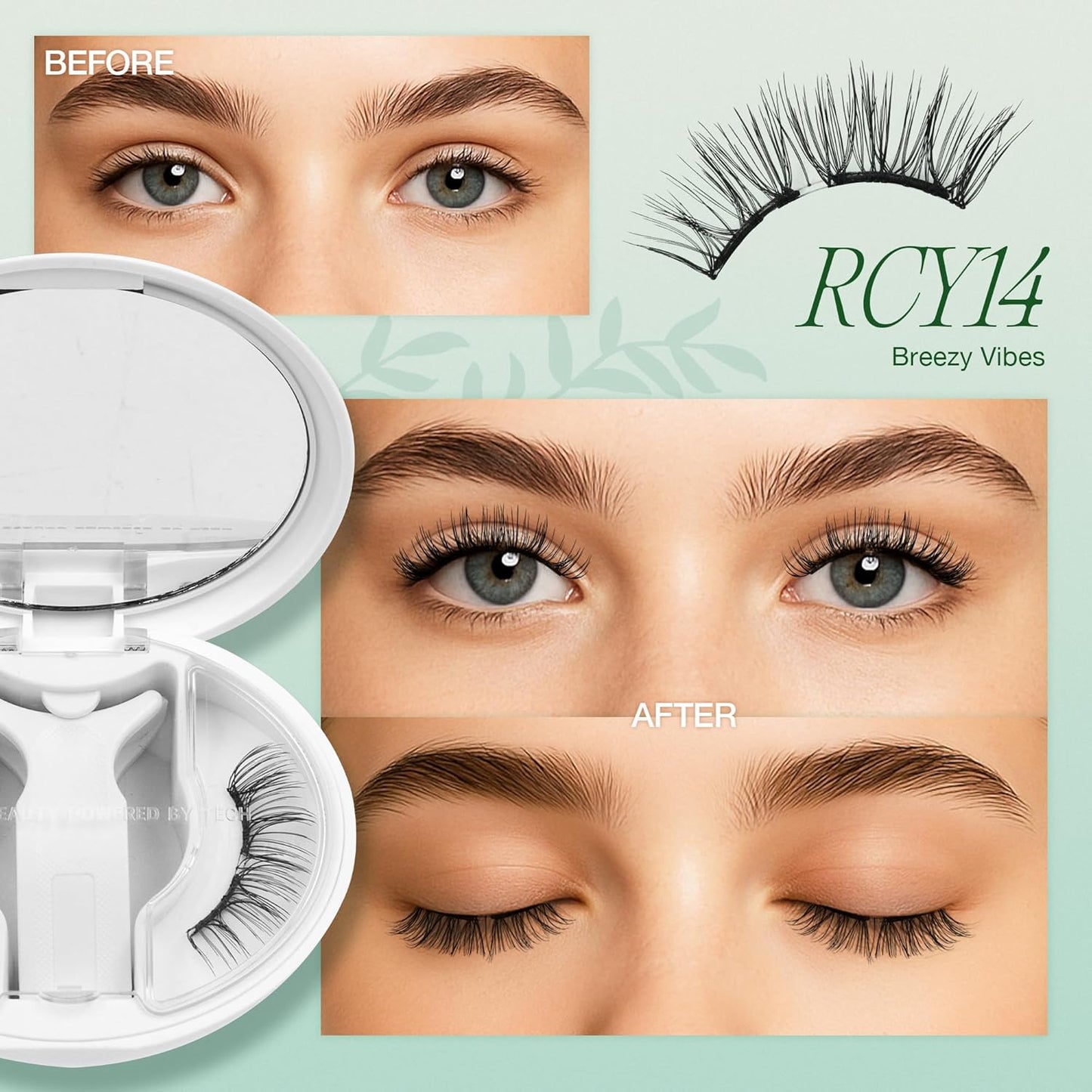 LASHVIEW Upgrade Soft Magnetic Eyelashes with Applicator, Reusable Soft Magnetic Lashes Natural Look, No Glue Needed,Comfort& Convenient Portable All-in-One Box (L14)