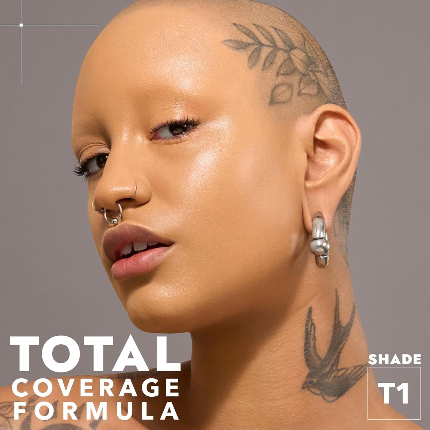COVER FX Total Cover Cream Foundation - Shade T1 - Buildable Coverage - Natural Finish - Oil-Free - Sweat-Proof