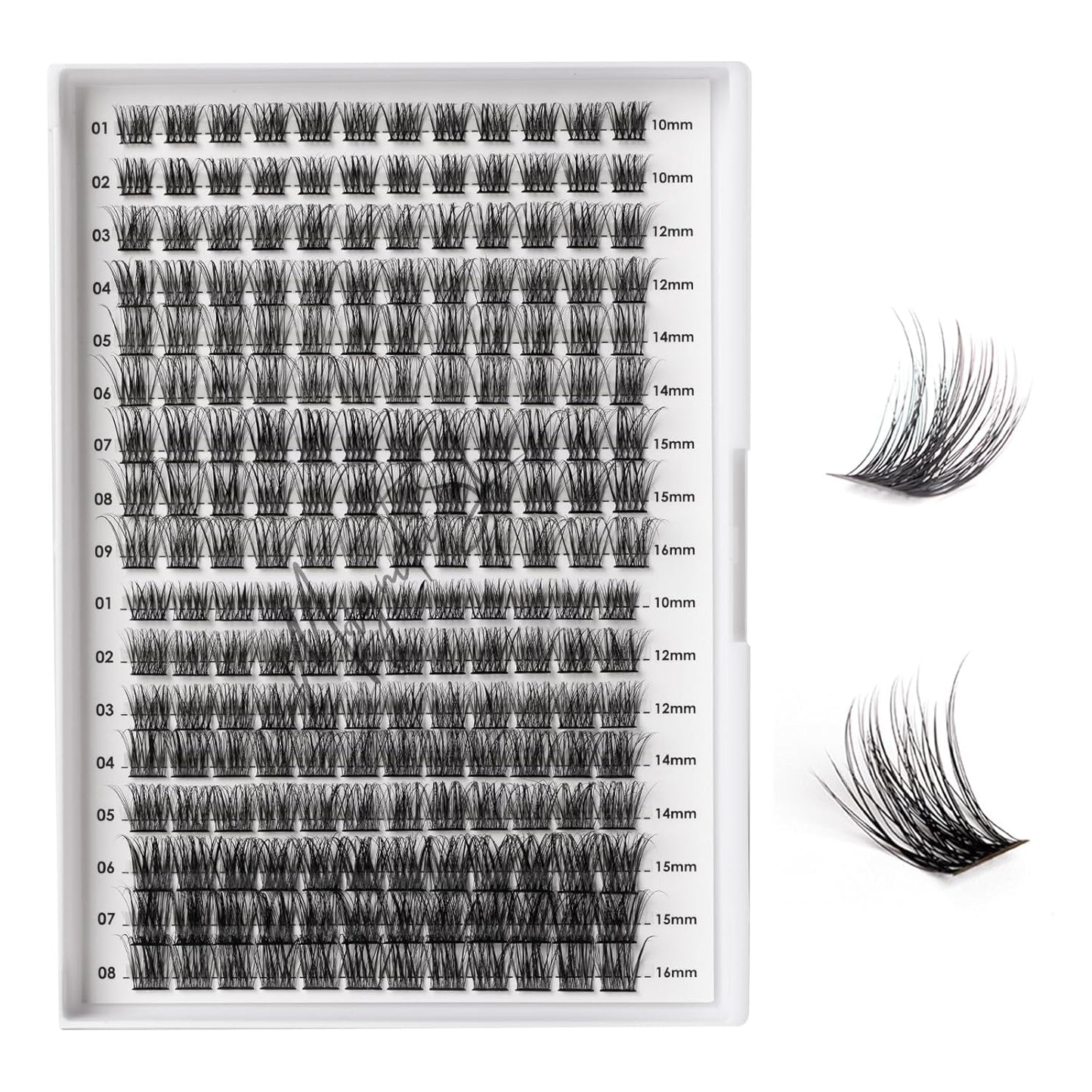 Lash Clusters 204 Pcs Individual Lashes Clusters Eyelash Extensions False Eyelashes DIY Lash Extension Kit Reusable False Eyelashes Natural Look Mix 10-16mm C D Curl(DM20+DM23)
