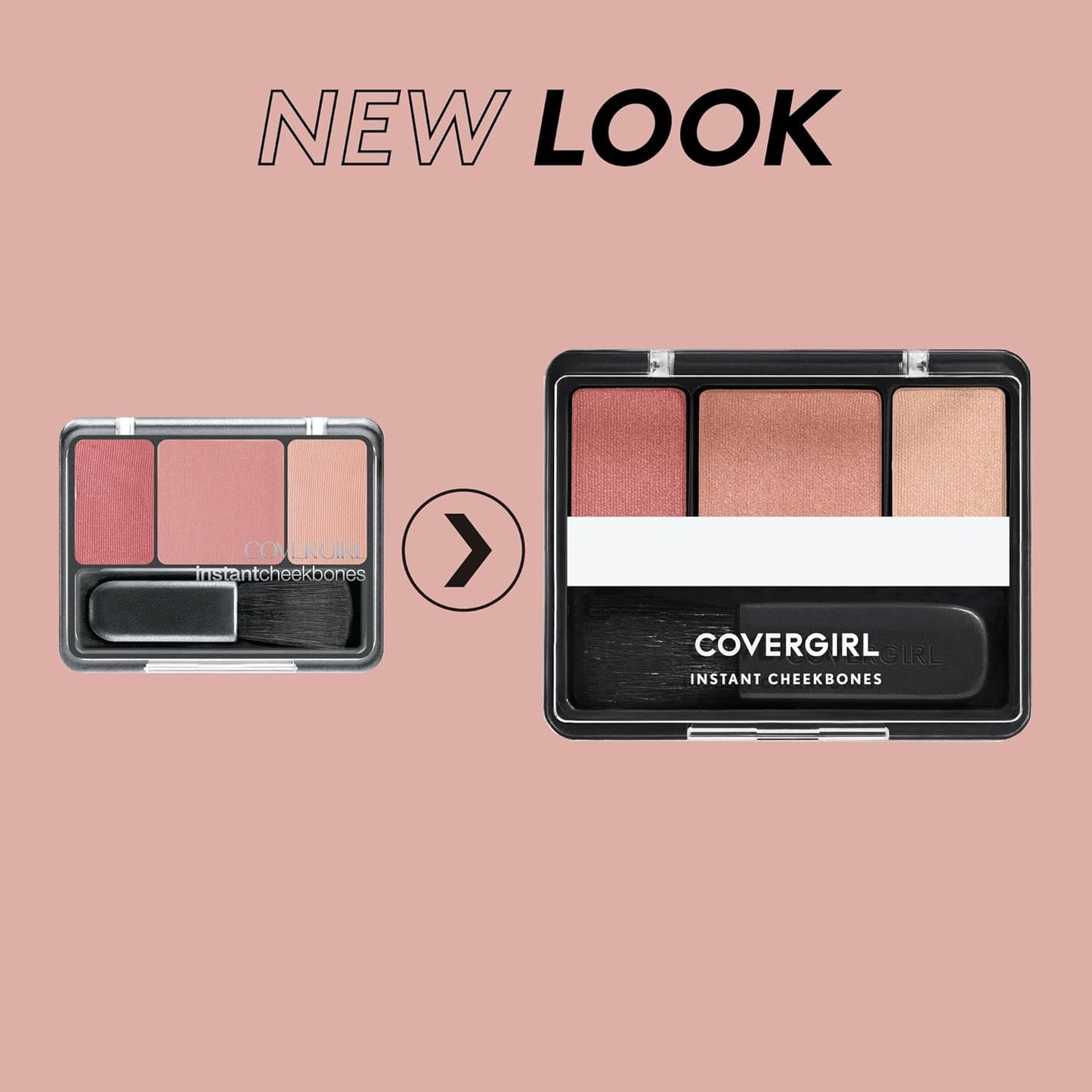 COVERGIRL Instant Cheekbones Contouring Blush Peach Perfection, Palette, 29 Oz, Blush Makeup, Pink Blush, Lightweight, Blendable, Natural Radiance, Sweeps on Evenly (Pack of 2)