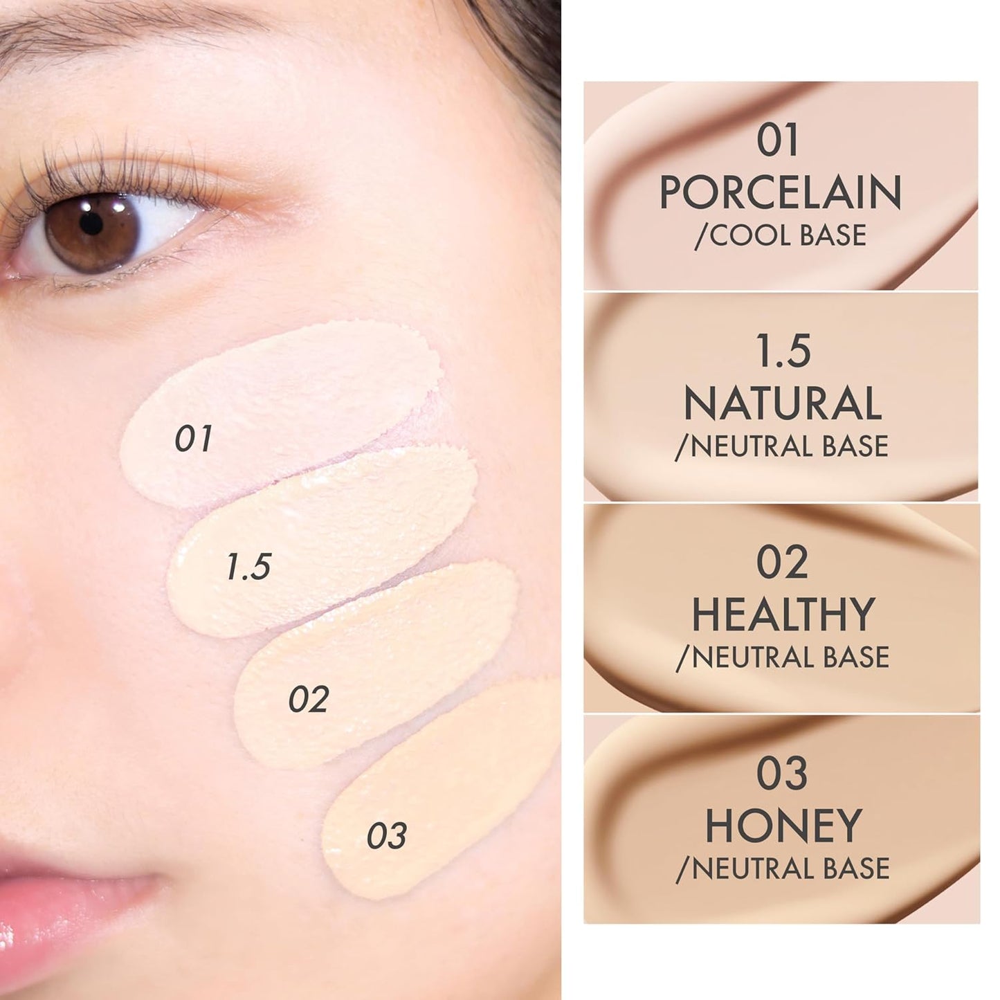 Amuse SEOUL Ceramic Skin Perfector Cushion Foundation Refill | Long-lasting, Lightweight, Semi-matte, Flawless Coverage, Hypoallergenic, Korean Beauty, Vegan(15g / 0.52 oz.) ([Refill] 1.5 NATURAL)