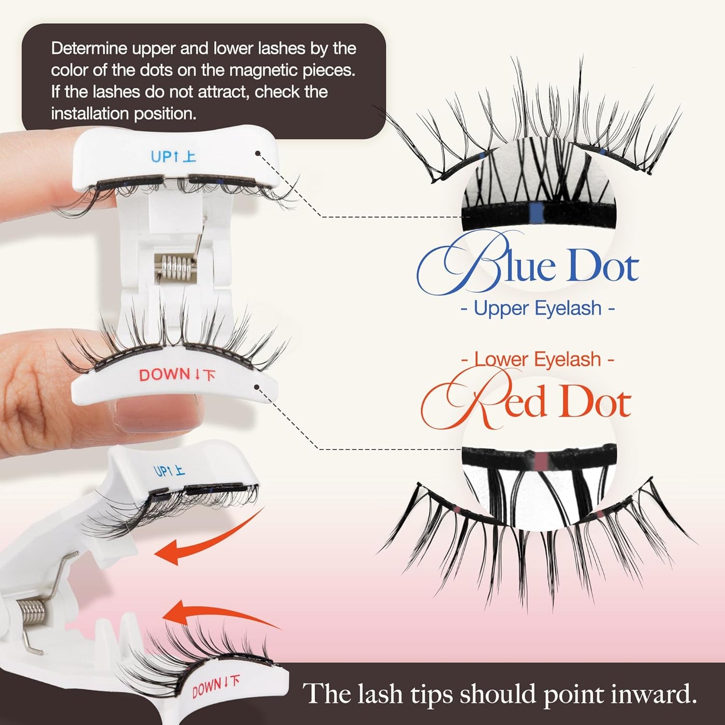 LASHVIEW Magnetic Eyelashes with Applicator,Reusable Soft Magnetic Eyelashes Natural Look, No Glue Needed RCM01-2