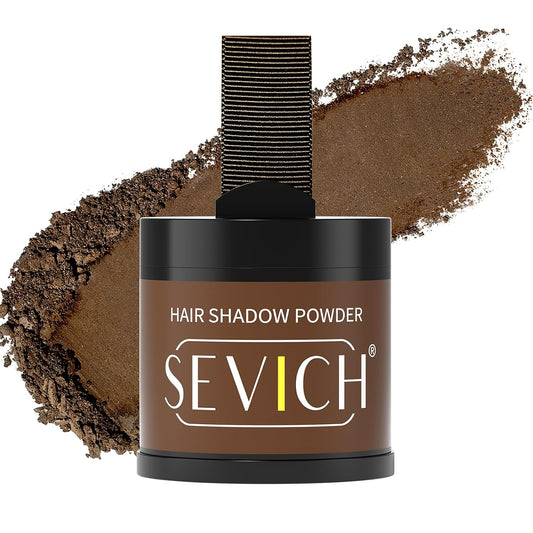 Sevich Hairline Powder 10g Large Capacity,Instantly Conceals Hair Loss,Root Touch up Powder,Hair Shadow Toppers for Women & Men Thinning Gray Hair,48H Makeup Lasting,1 Box = 2.5 Boxes,Medium Brown