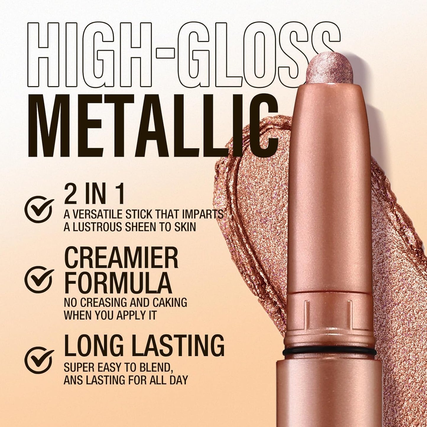 Jolilab Eyeshadow Stick Set, 2 Colors Matte Professional Bright-Colored Contouring and Highlight Eyeshadow Stick, Cream Waterproof Long Lasting High Pigmented Eye Shadow. (2, 01+21 2pcs)